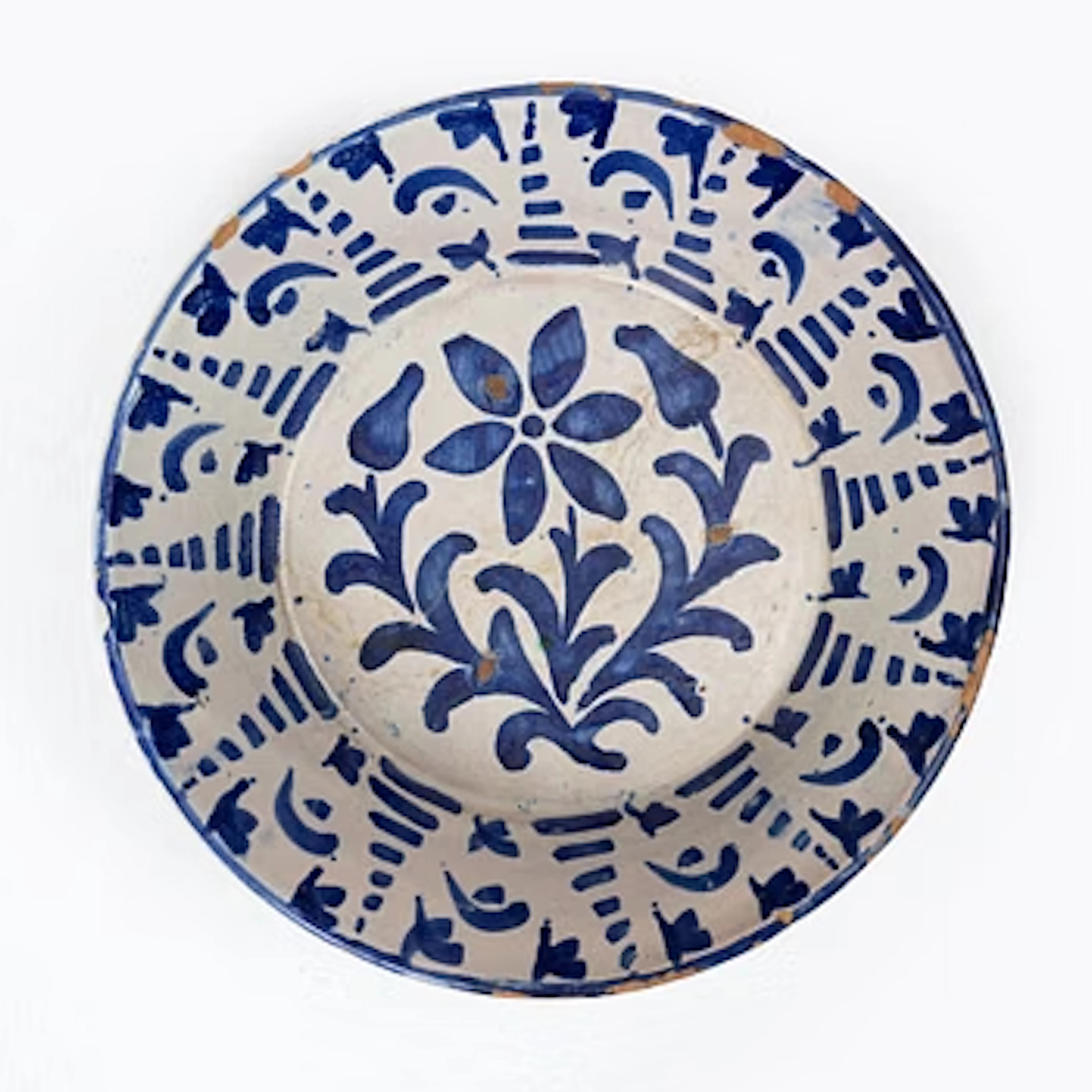 A bowl, faience, Spain, 19th Century.