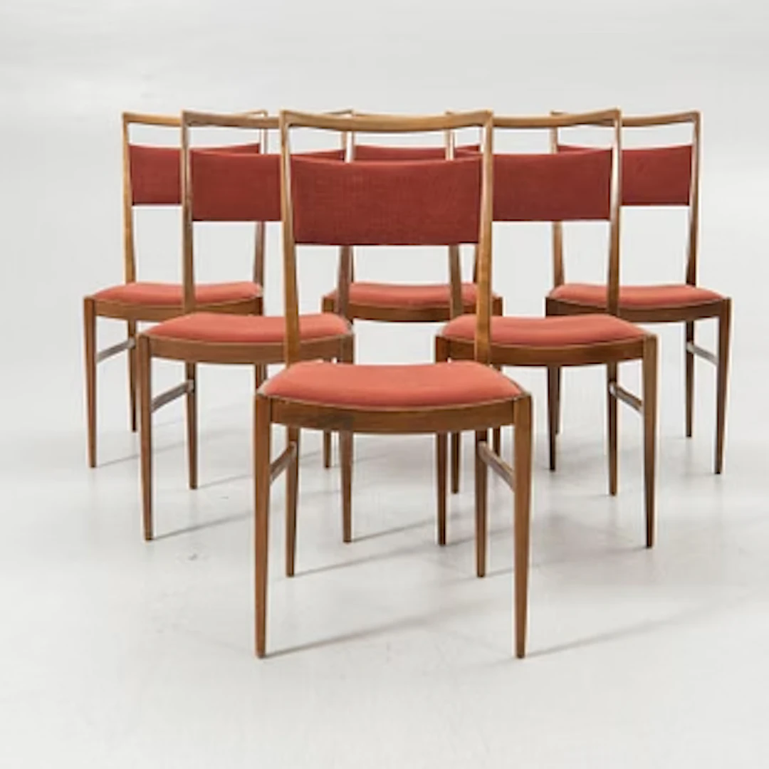 Dining chairs, 6, Denmark, 1950s/60s.