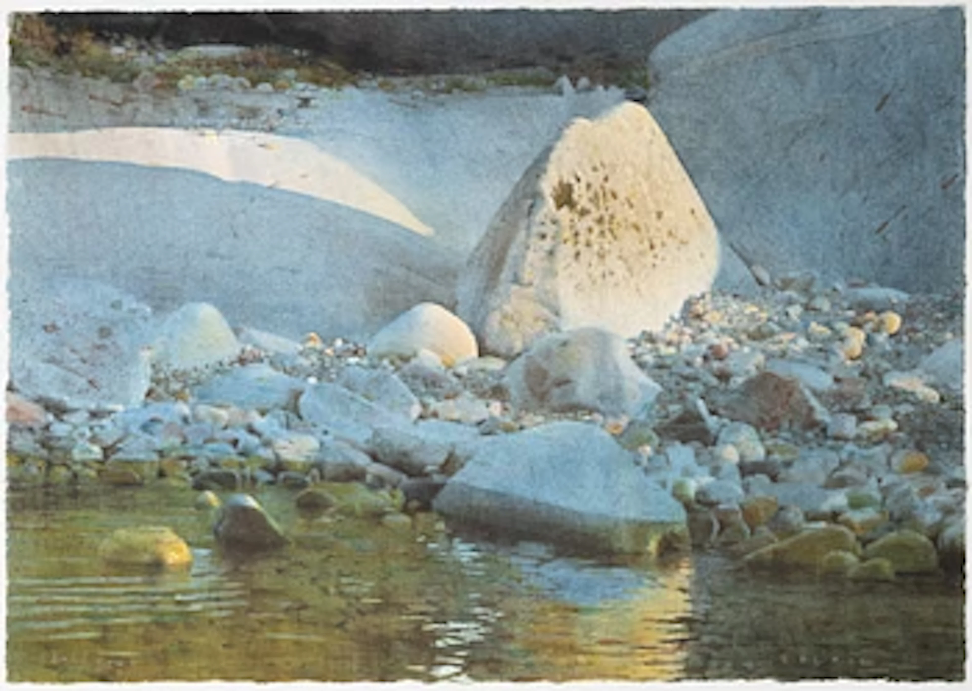 Stanislaw Zoladz, Sunlit rocky beach.