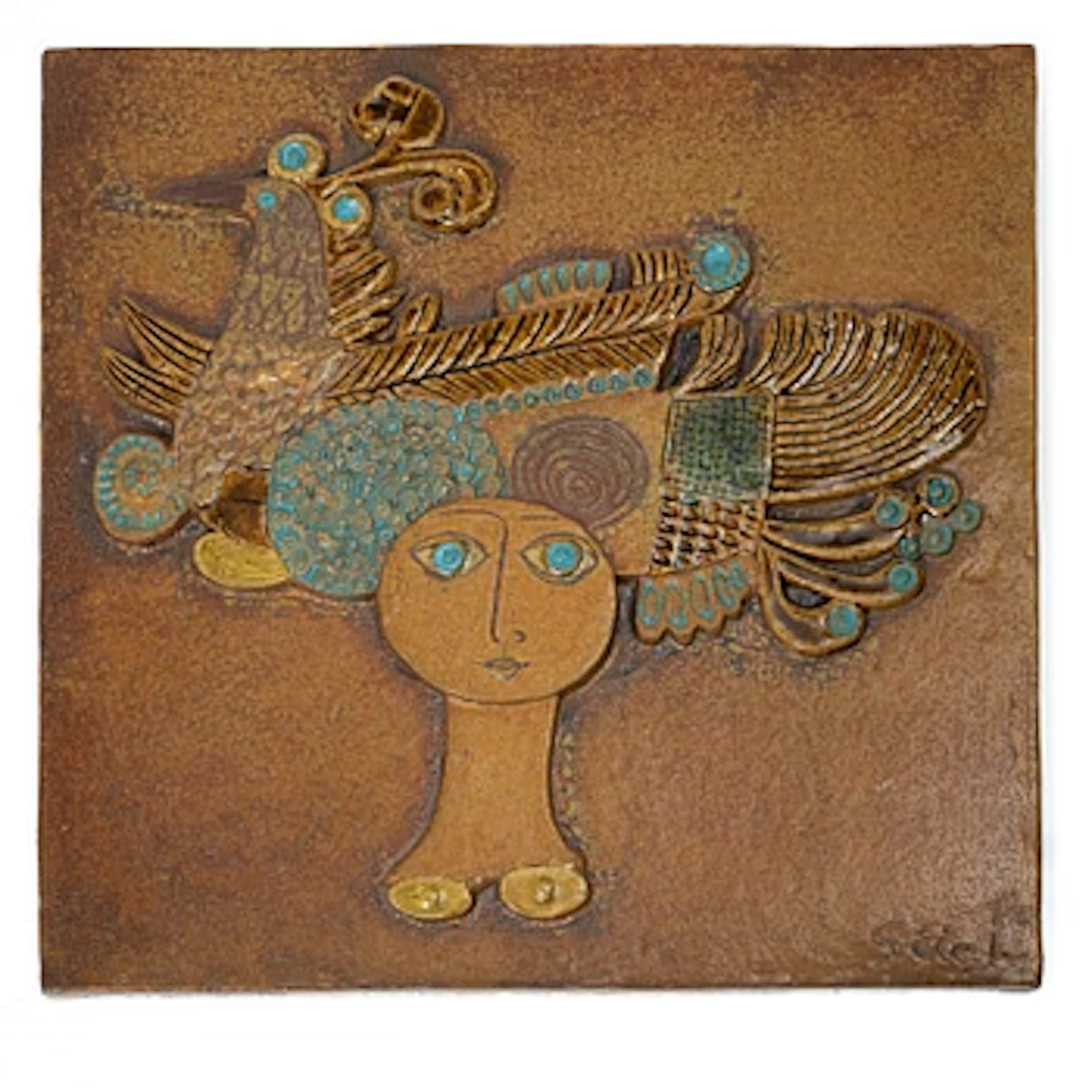 Stig Lindberg, a wall plaque, Gustavsberg.
