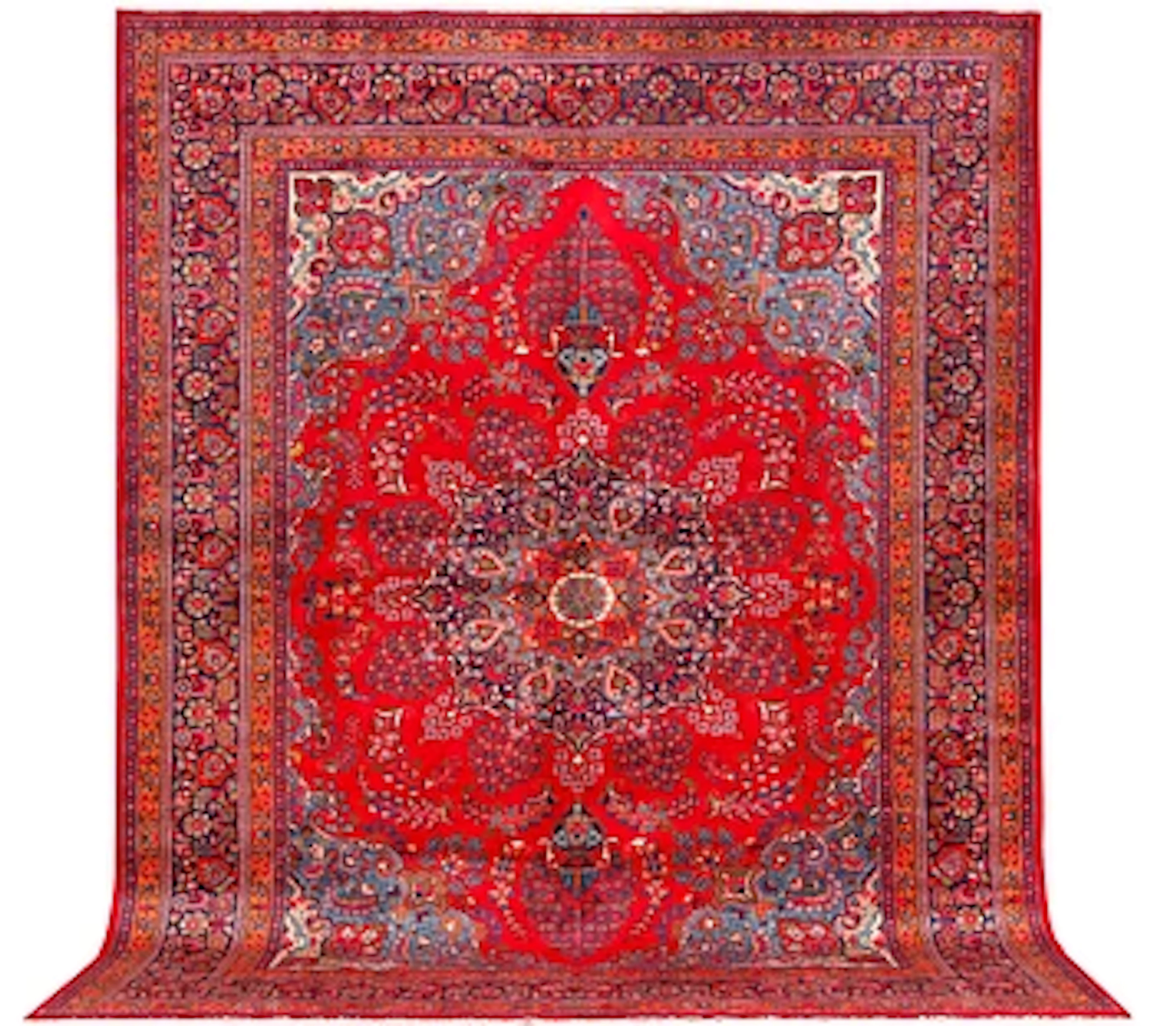 A Najafabad carpet, c. 390 x 302 cm.