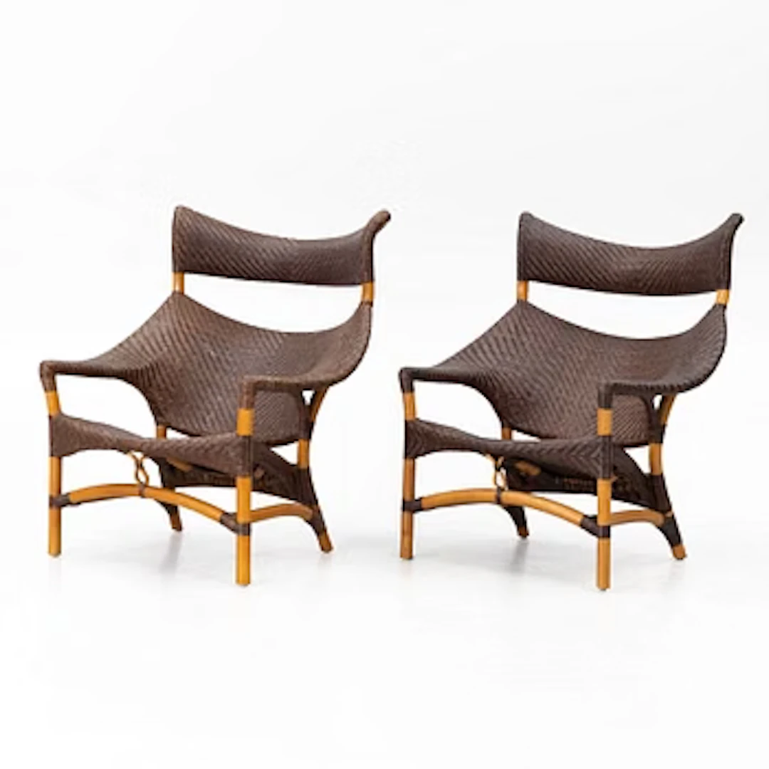 Yuzuru Yamakawa, A pair of 'CL-261' armchairs, Yamakawa Rattan Japan