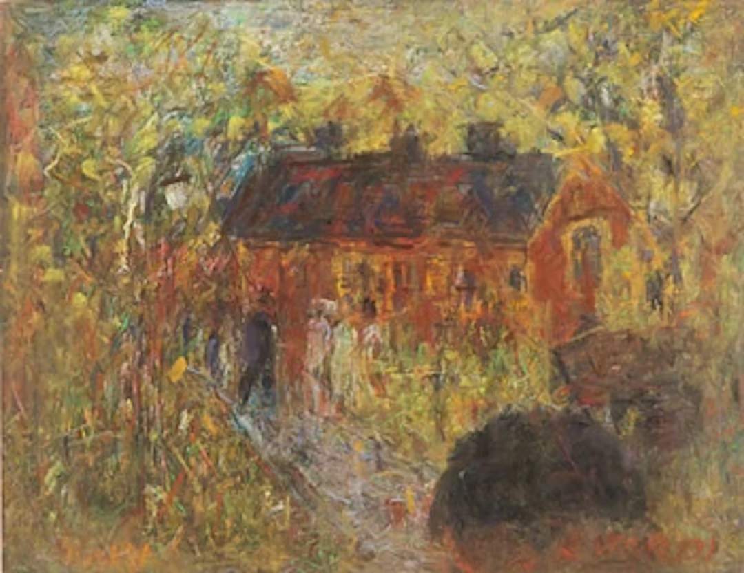 Rafael Wardi, Red Cottage in Greenery.