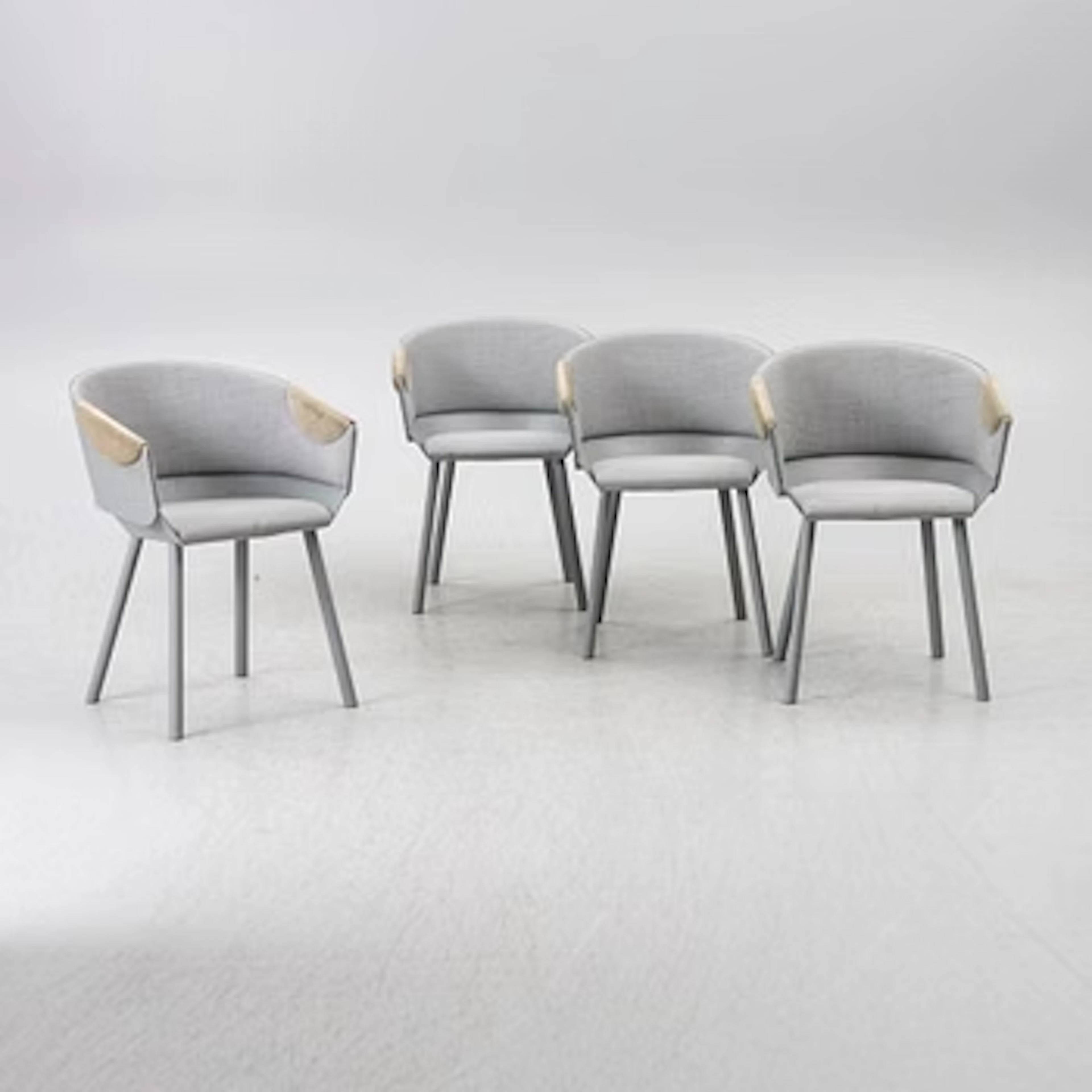 Stefan Diez, armchairs, 4 pcs, "Houdini", E15.
