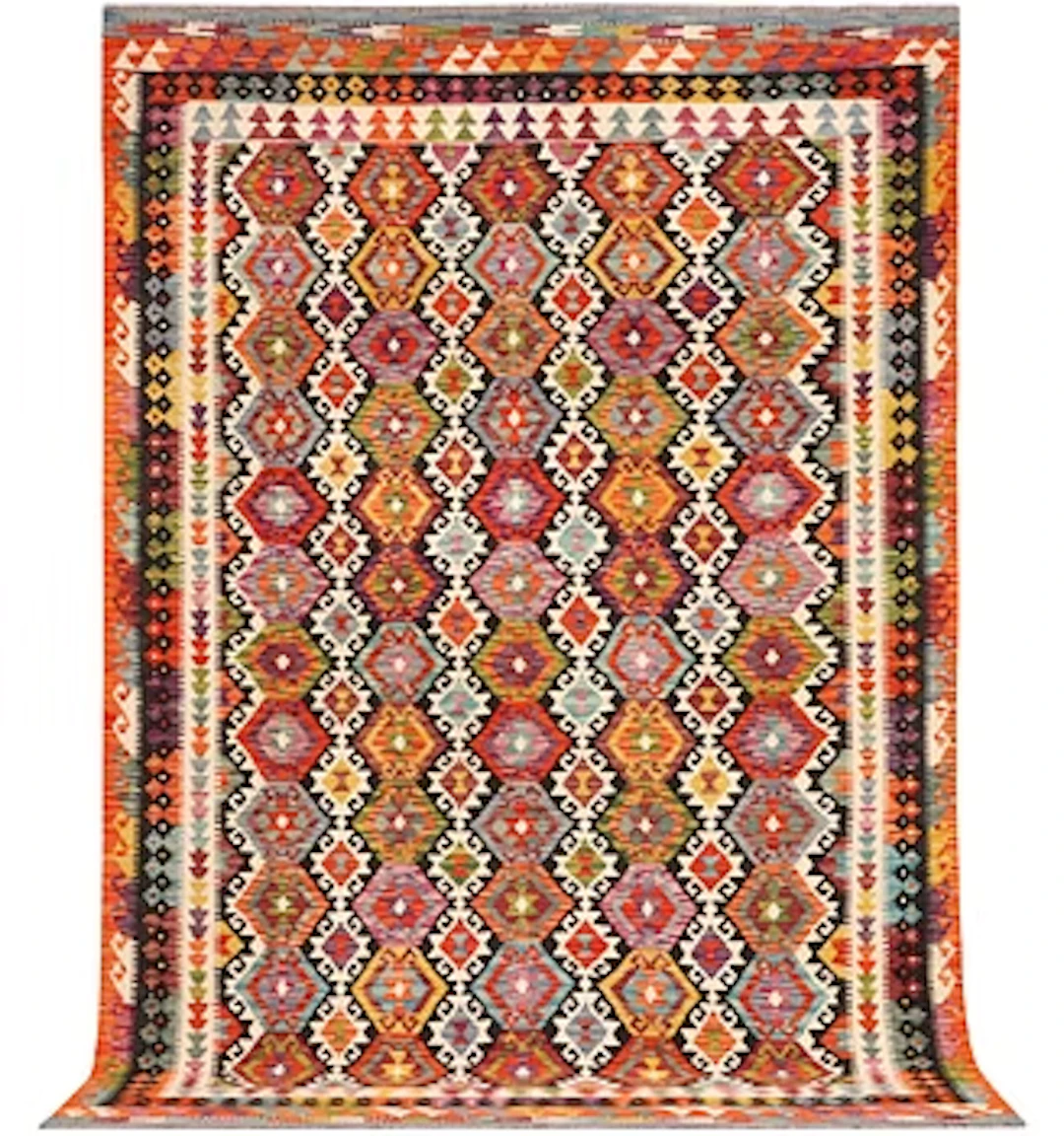 An Afghan Kilim carpet, c. 298 x 202 cm.