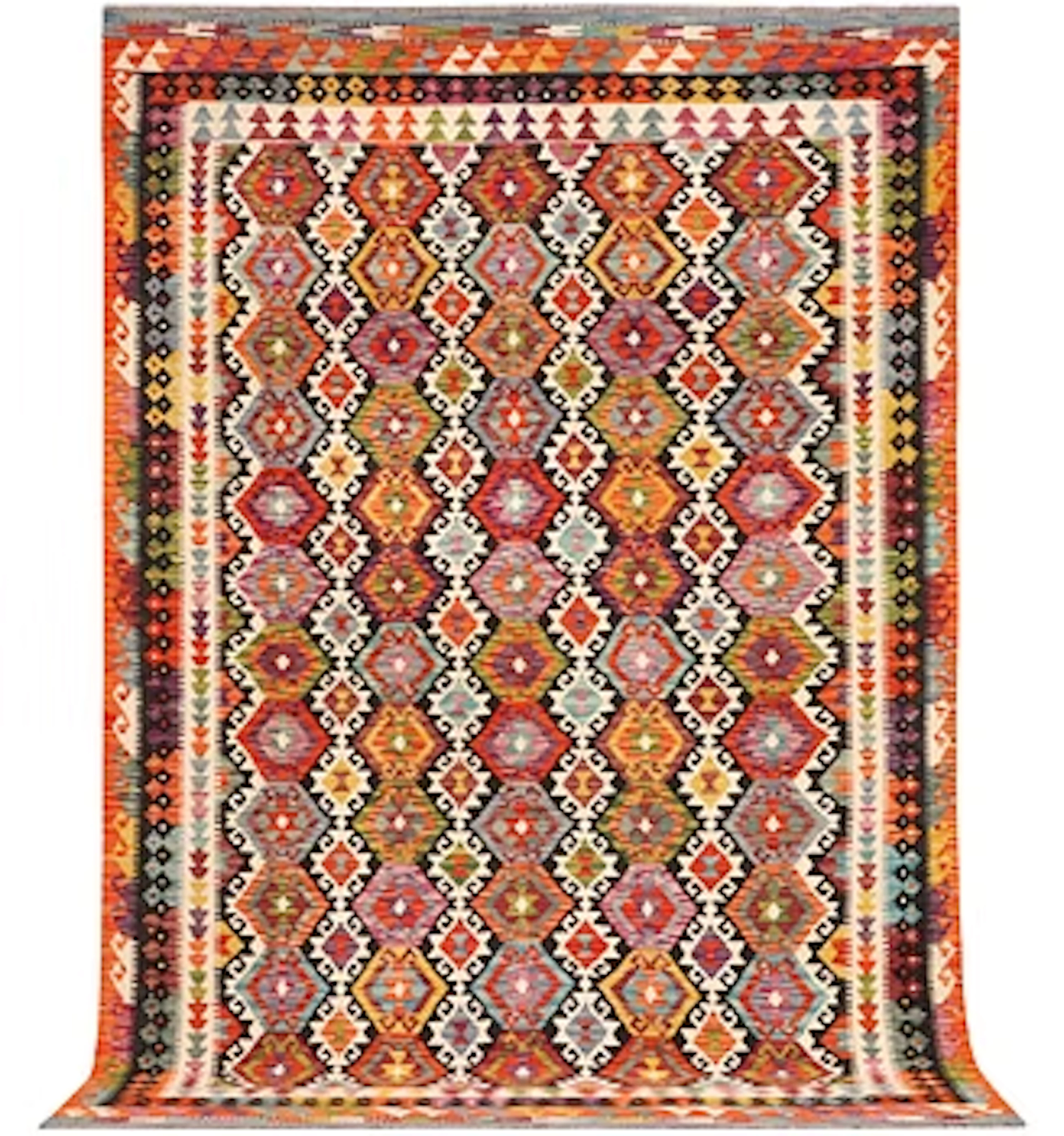 An Afghan Kilim carpet, c. 298 x 202 cm.