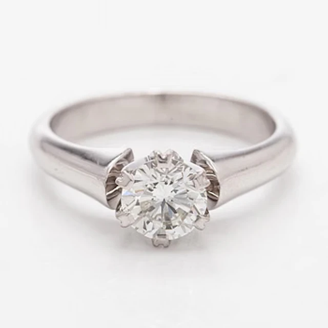 Ring, brilliant-cut diamond 0.80 ct, 18K white gold, Sandberg, Helsinki 2003.