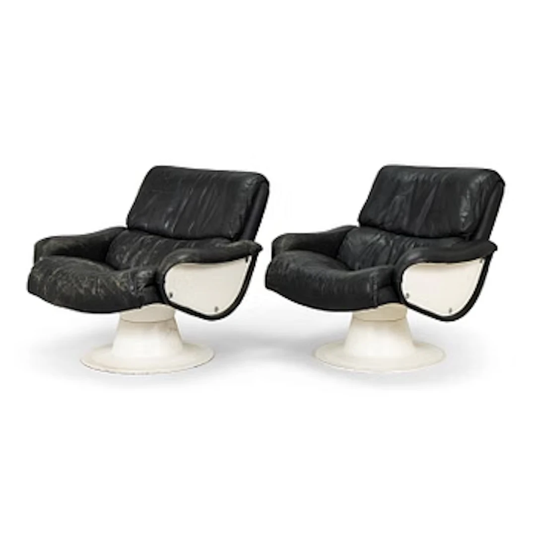 Yrjö Kukkapuro, Armchairs, a pair, “Saturnus”, Haimi, 1980.