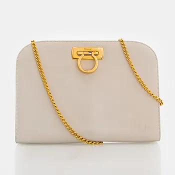 Salvatore Ferragamo, a leather “Gancini”bag.