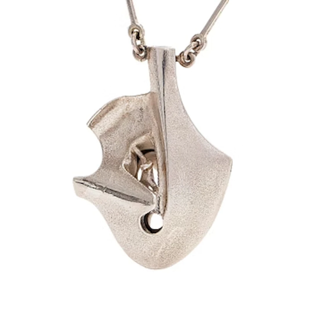Björn Weckström, necklace, “Auriga”, silver, Lapponia, 1977.