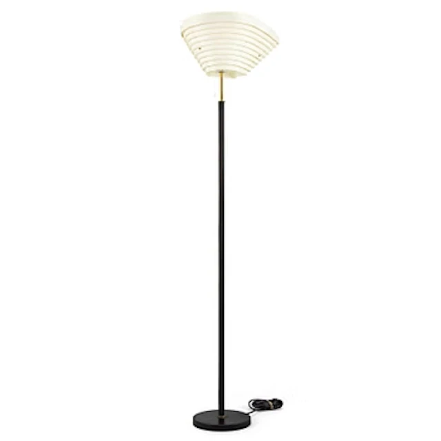 Alvar Aalto, 'Angel wing' model A 805 floor light manufactured by