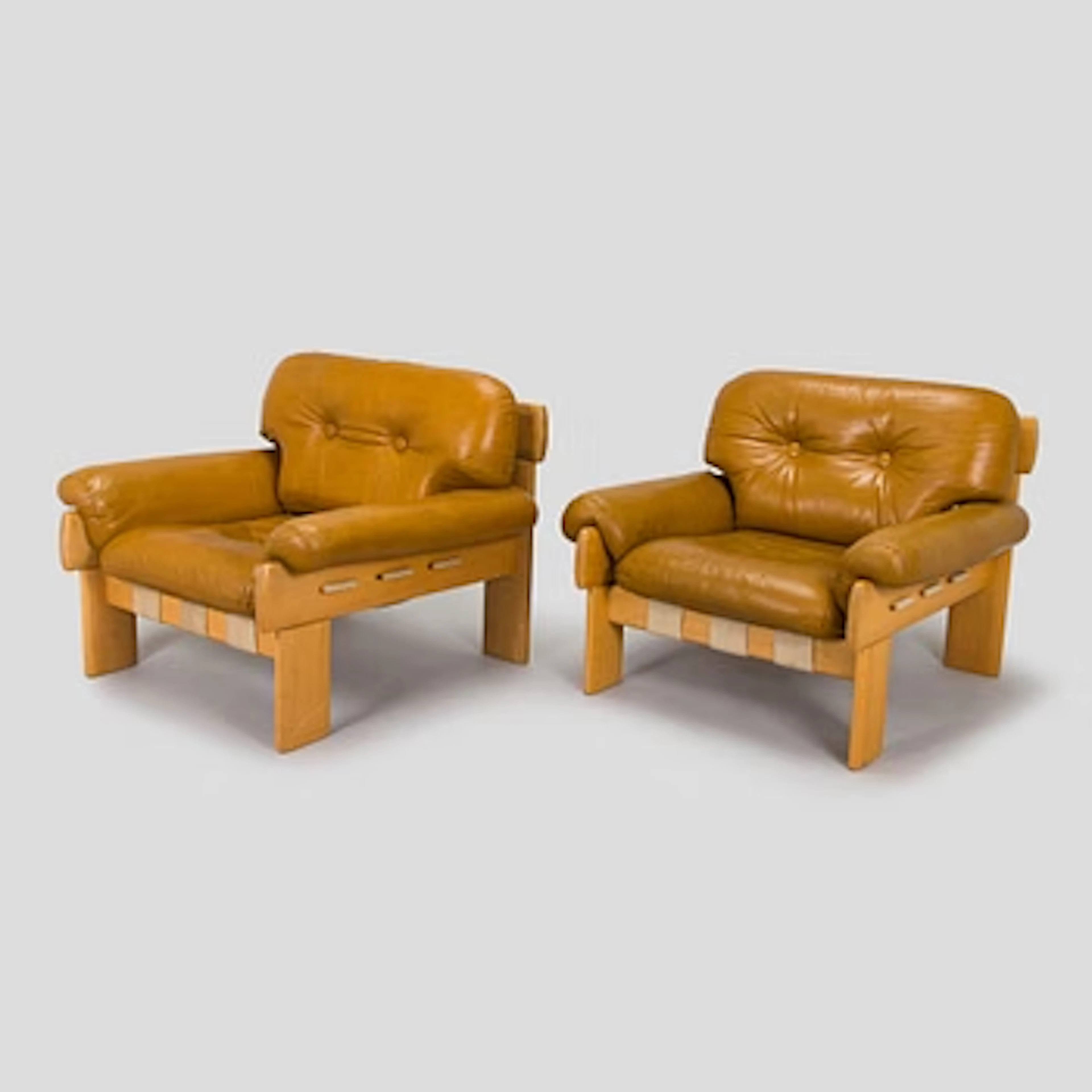 Esko Pajamies, a pair of 1970's 'Africa' armchairs for Asko Finland.