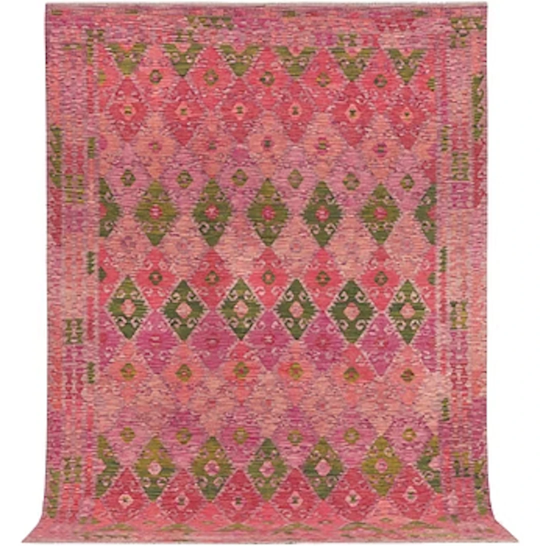 An Afghan kilim runner, c. 364 x 253 cm.