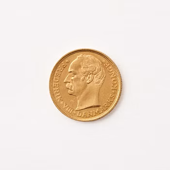 Gold coin, Frederik VIII, Denmark, 10 kroner, 1908.