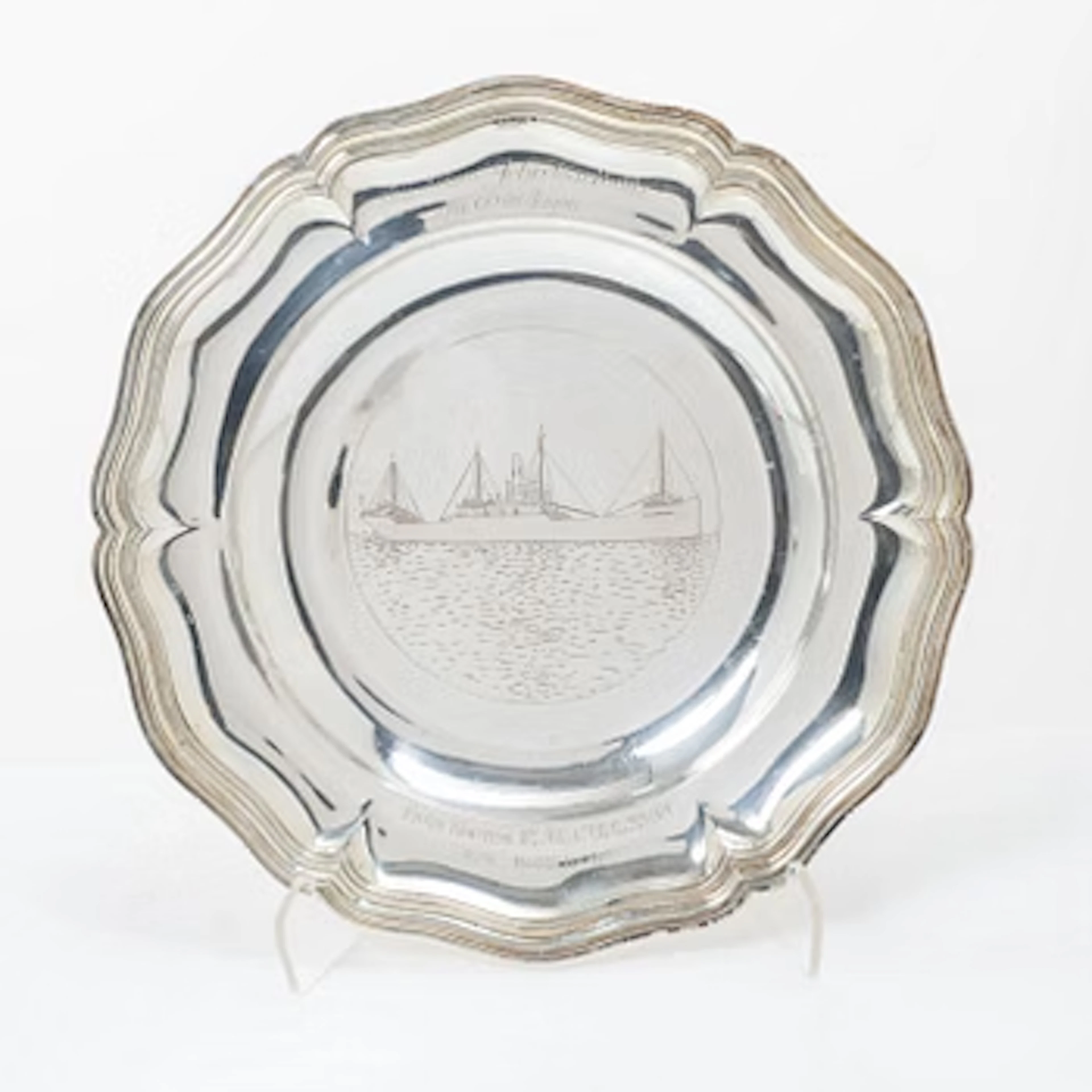 Dish, silver, E Möller, Malmö, 1929.