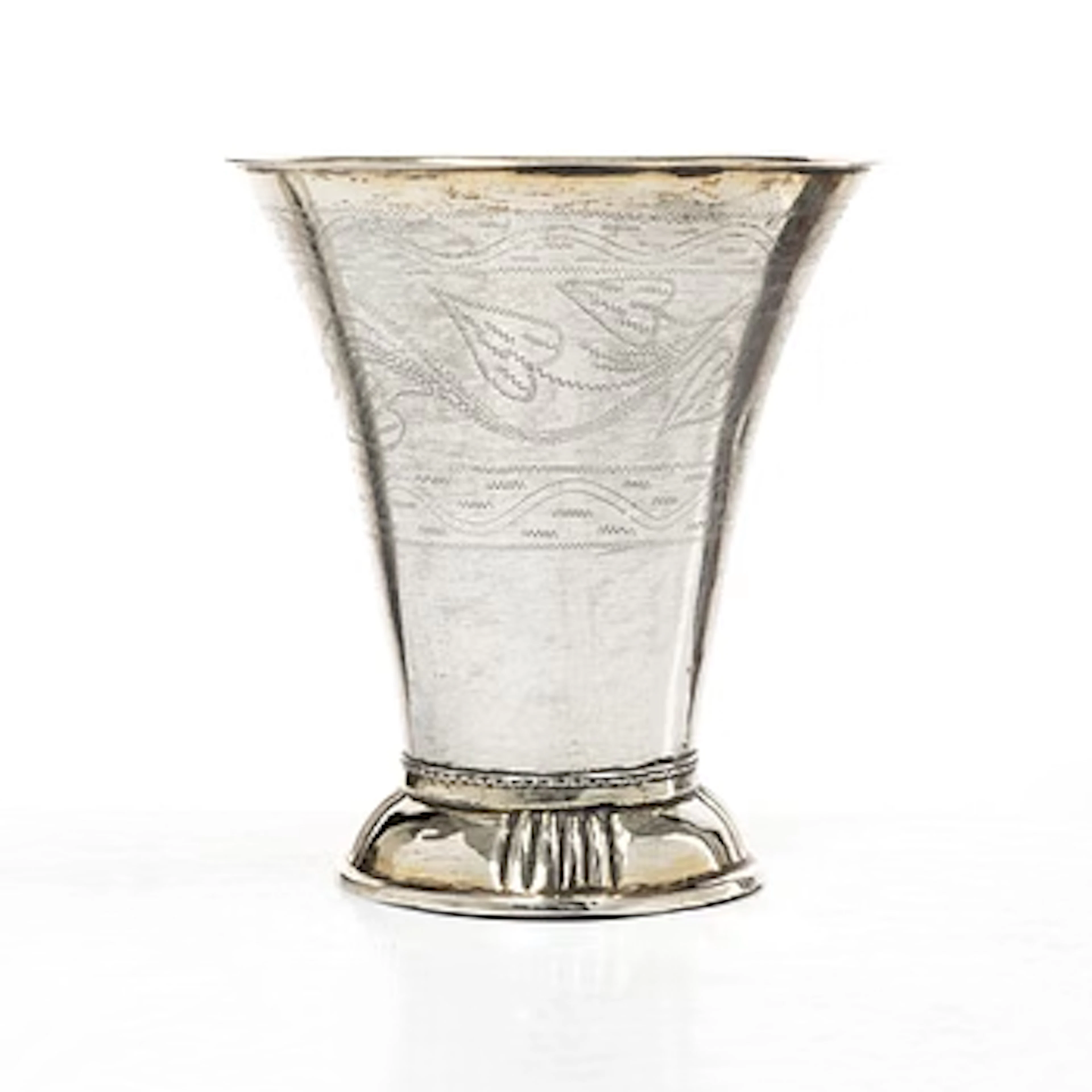A parcel-gilt silver beaker, mark of Anders Gottfrid Roos, Turku