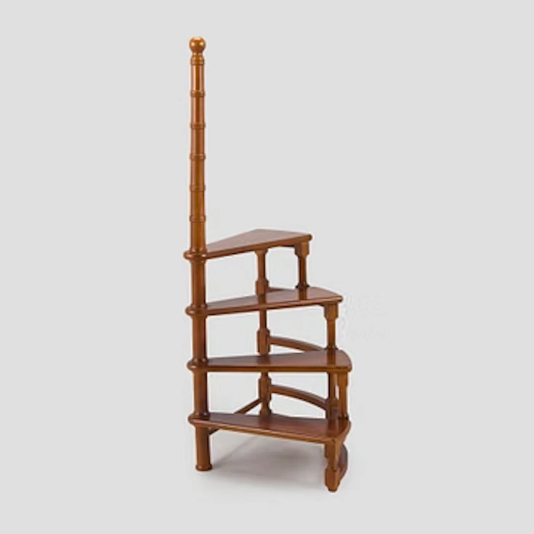 An English style library ladder, the latter half of the 20th century.
