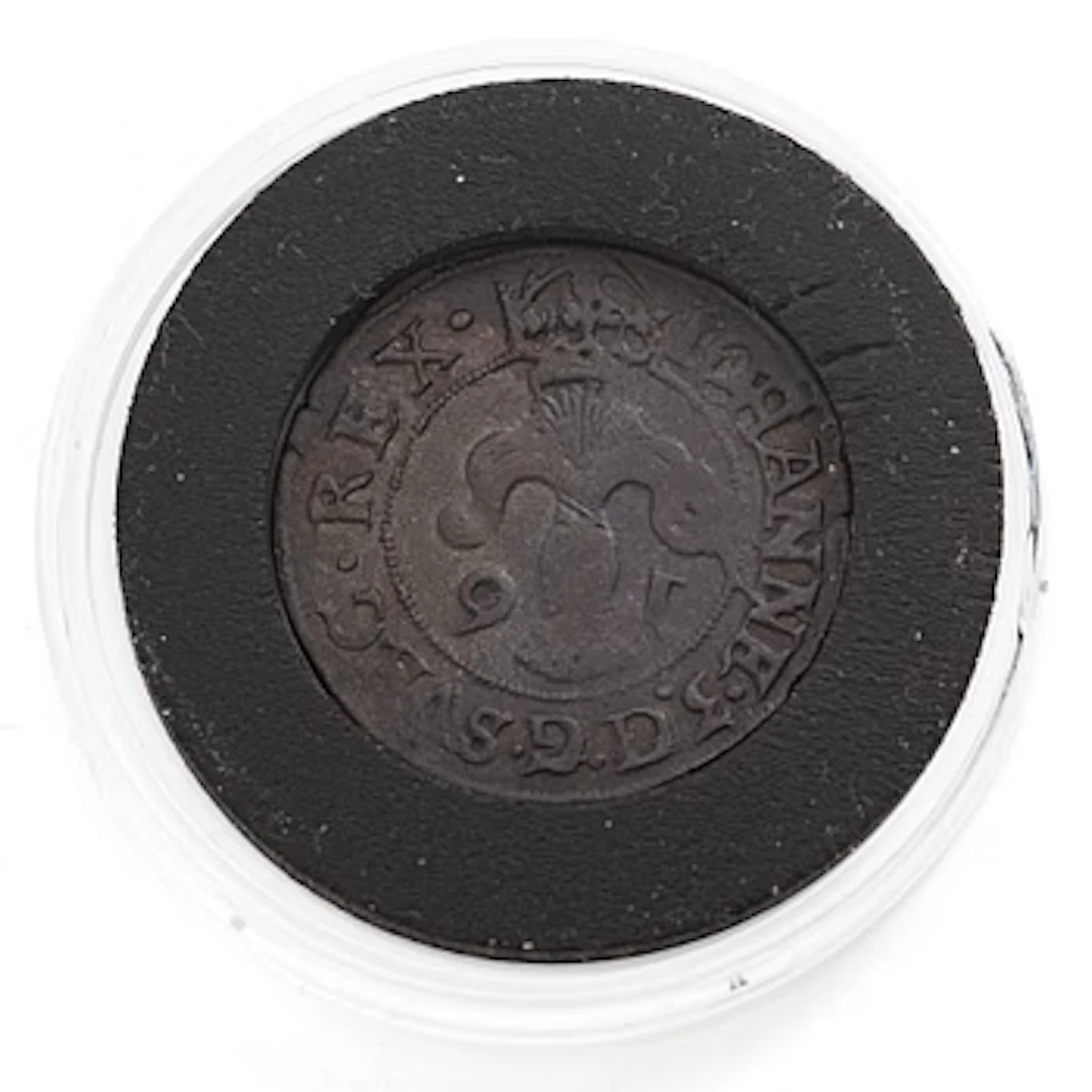 Silver coin, Sweden, Johan III, 2 öre, type V.