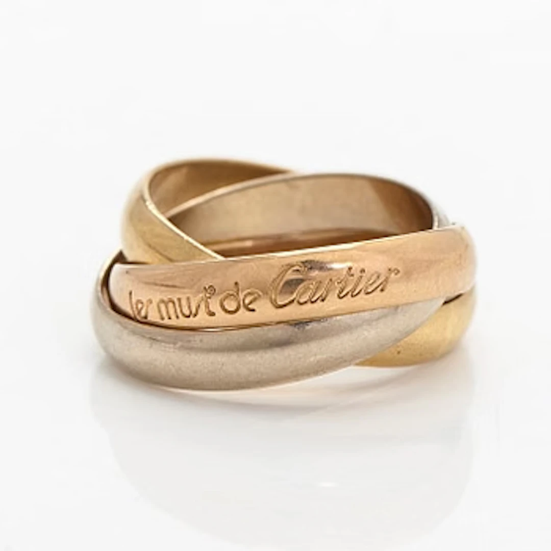 Cartier, ring, “Trinity”, 18K gold in three colours.