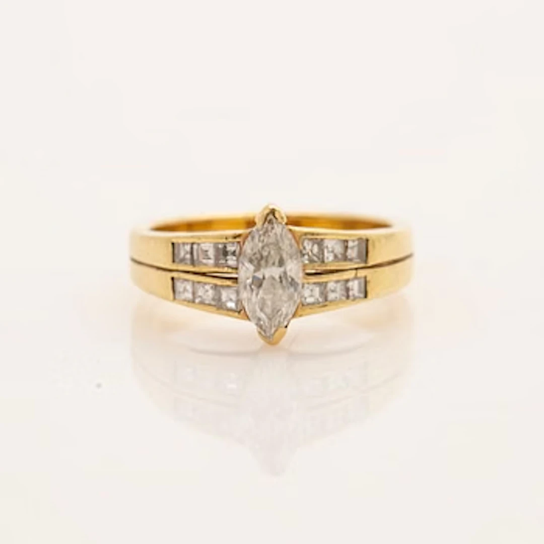 Ring, 18k gold with diamonds, Willy Wiemann.