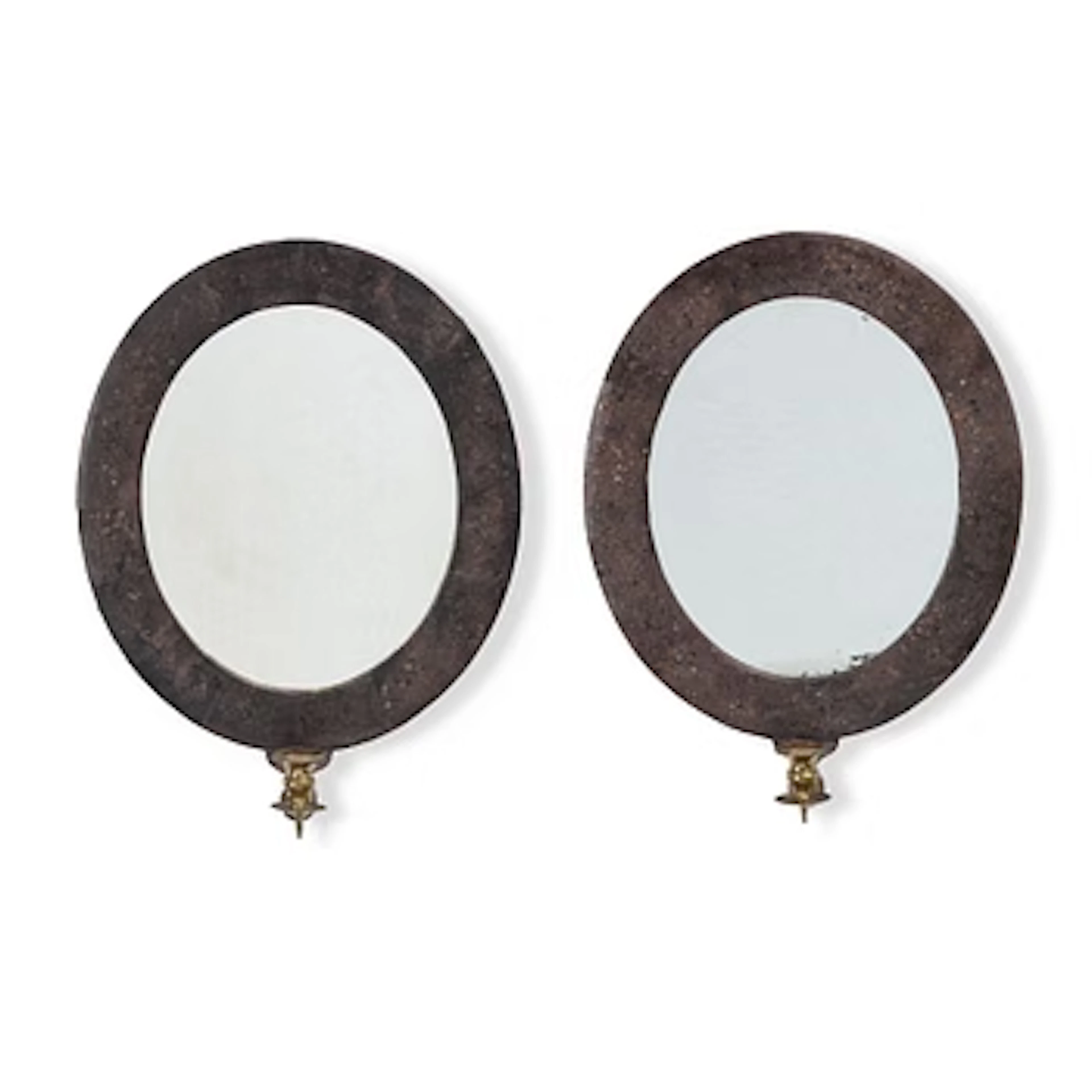 Pair of mirror sconces for one candle each, Sweden, latter half of