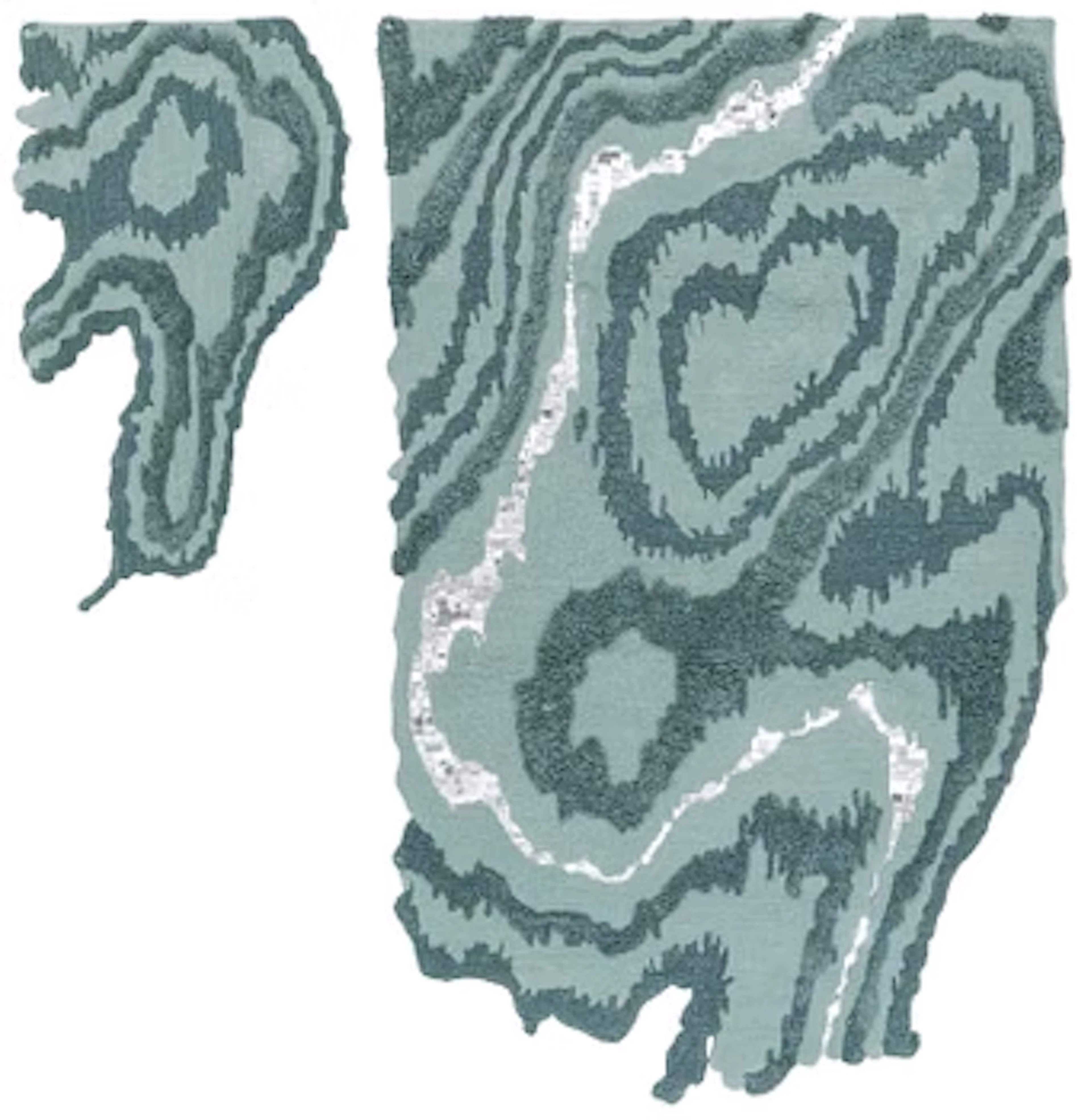 Jonathan ”Ollio” Josefsson, a carpet, 2 pieces, tufted in relief