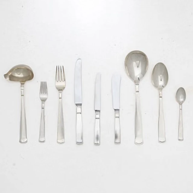 Jacob Ängman, A Swedish silver cutlery set, “Rosenholm”, GAB, some