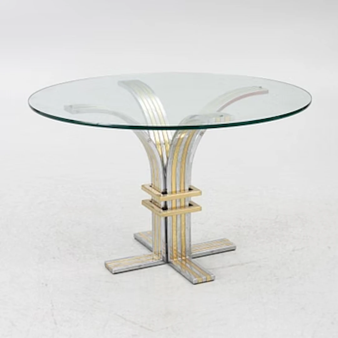 Glass table, Italy, late 20th century.