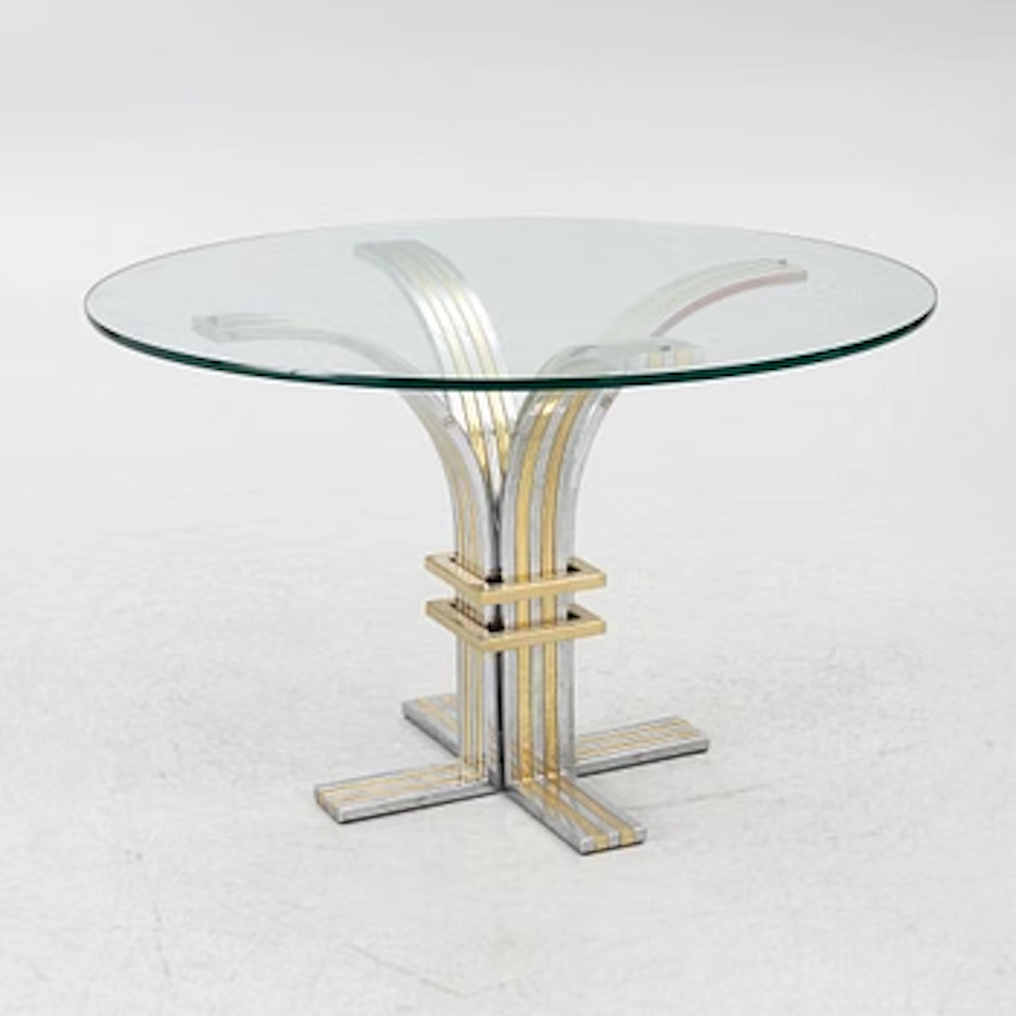 Glass table, Italy, late 20th century.