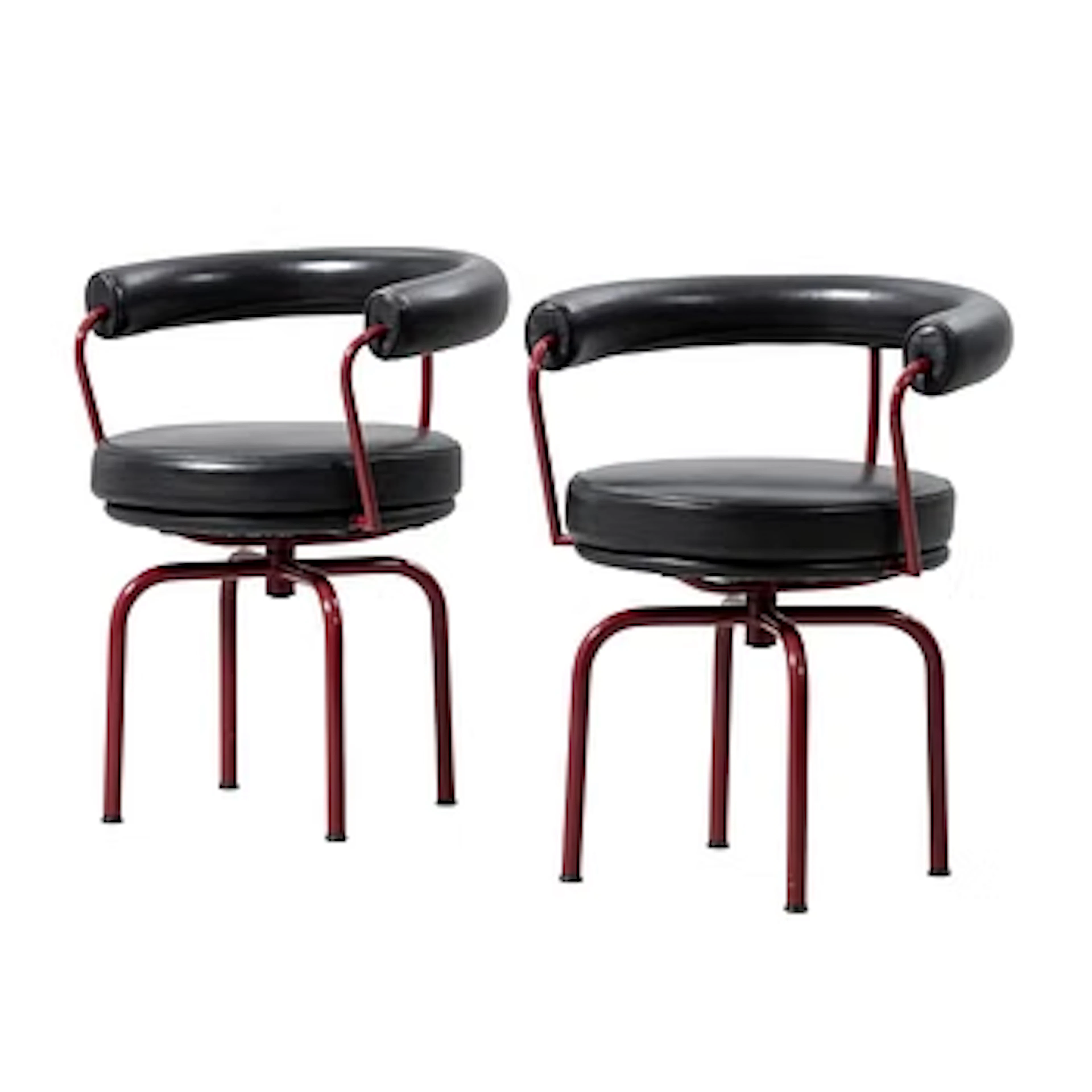 Charlotte Perriand, /Le Corbusier, swivel armchairs, a pair, model