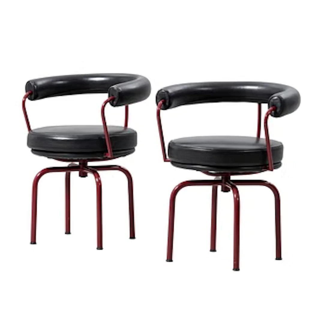 Charlotte Perriand, /Le Corbusier, swivel armchairs, a pair, model