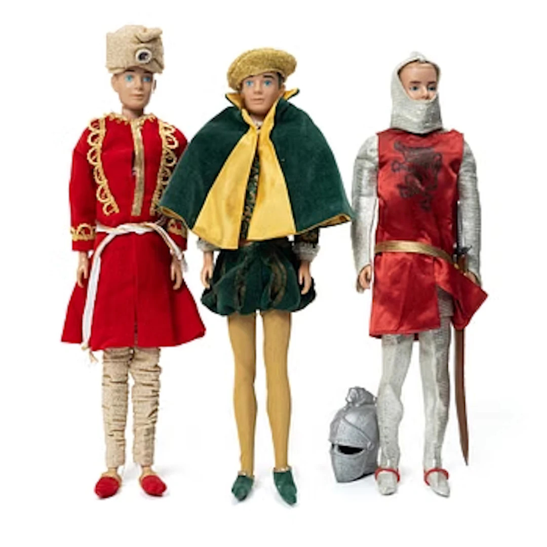Barbie dolls, 3, “Ken”, Mattel, 1960s.