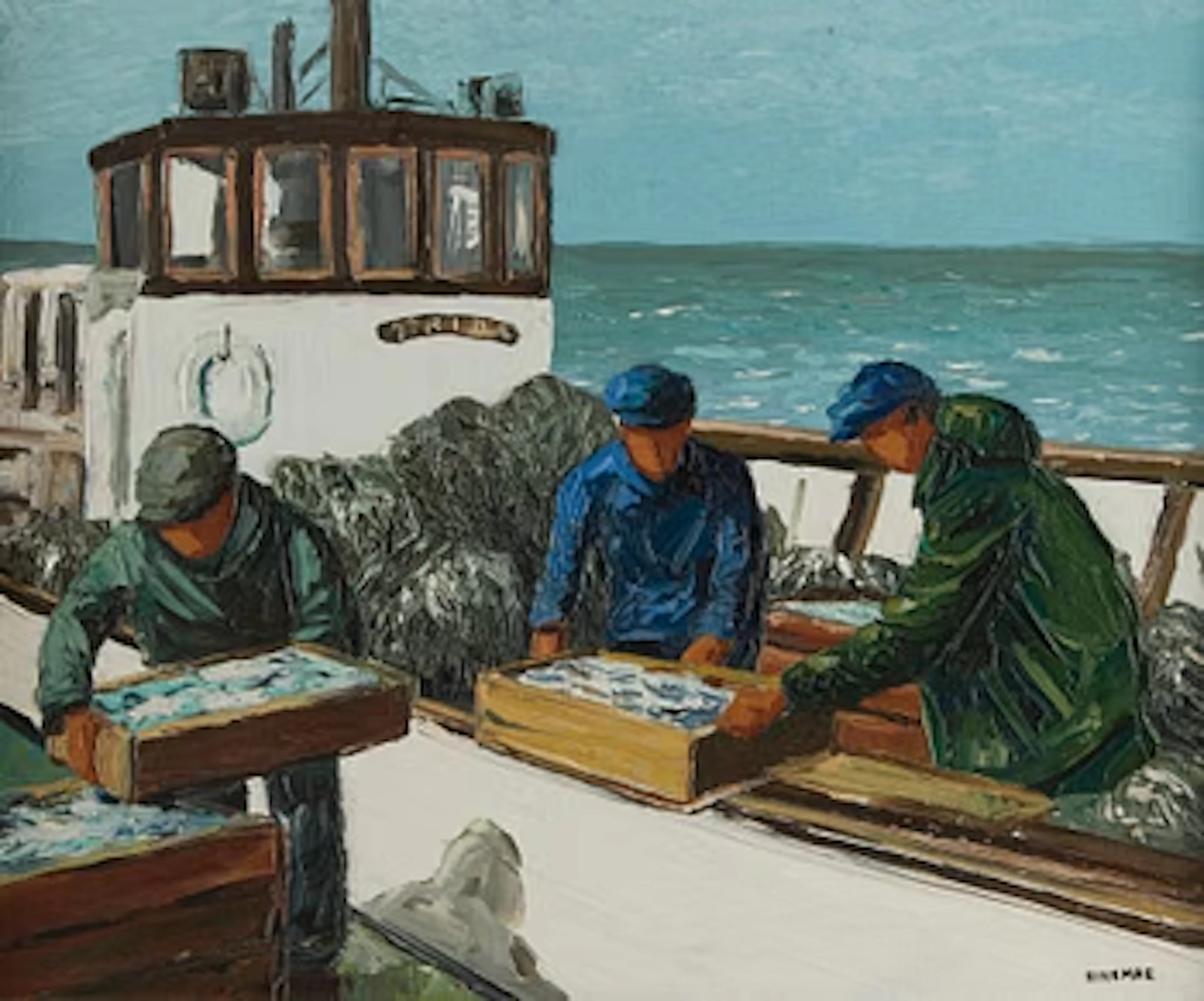 Boris Ninemae, Fisherman.