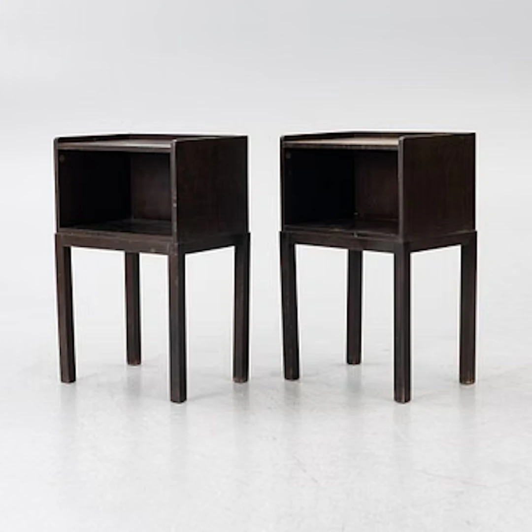 Axel Einar Hjorth, a pair of 'Typenko' bedside tables, Nordiska Kompaniet