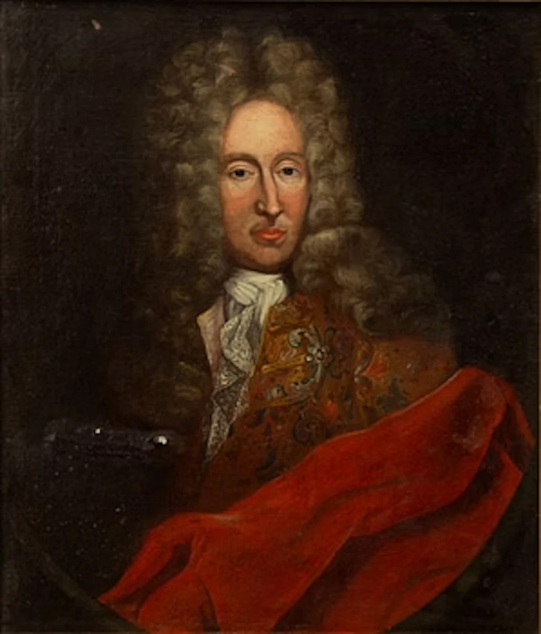 Unknown artist, 18th century, Man in a Wig and Red Mantle.