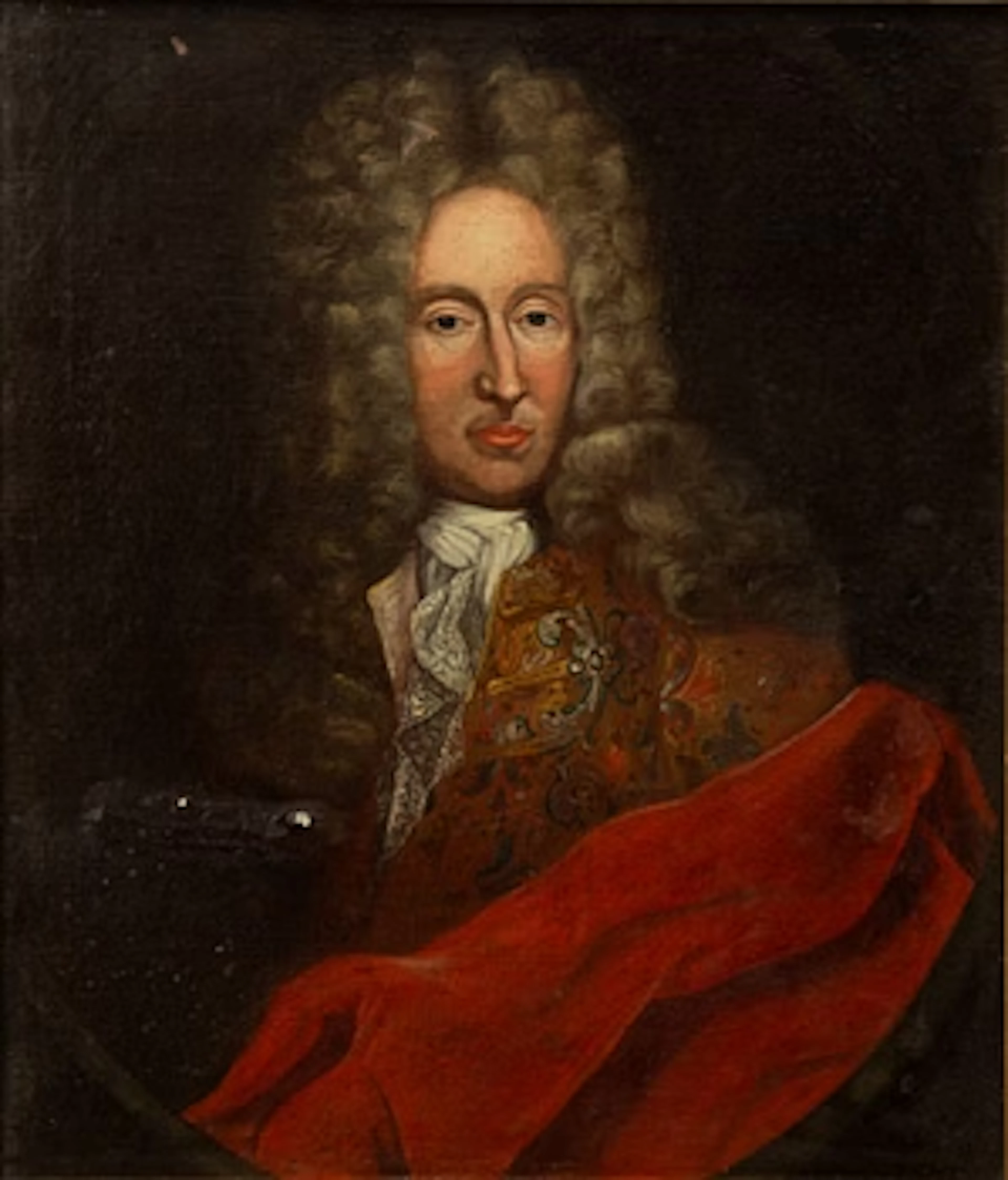 Unknown artist, 18th century, Man in a Wig and Red Mantle.