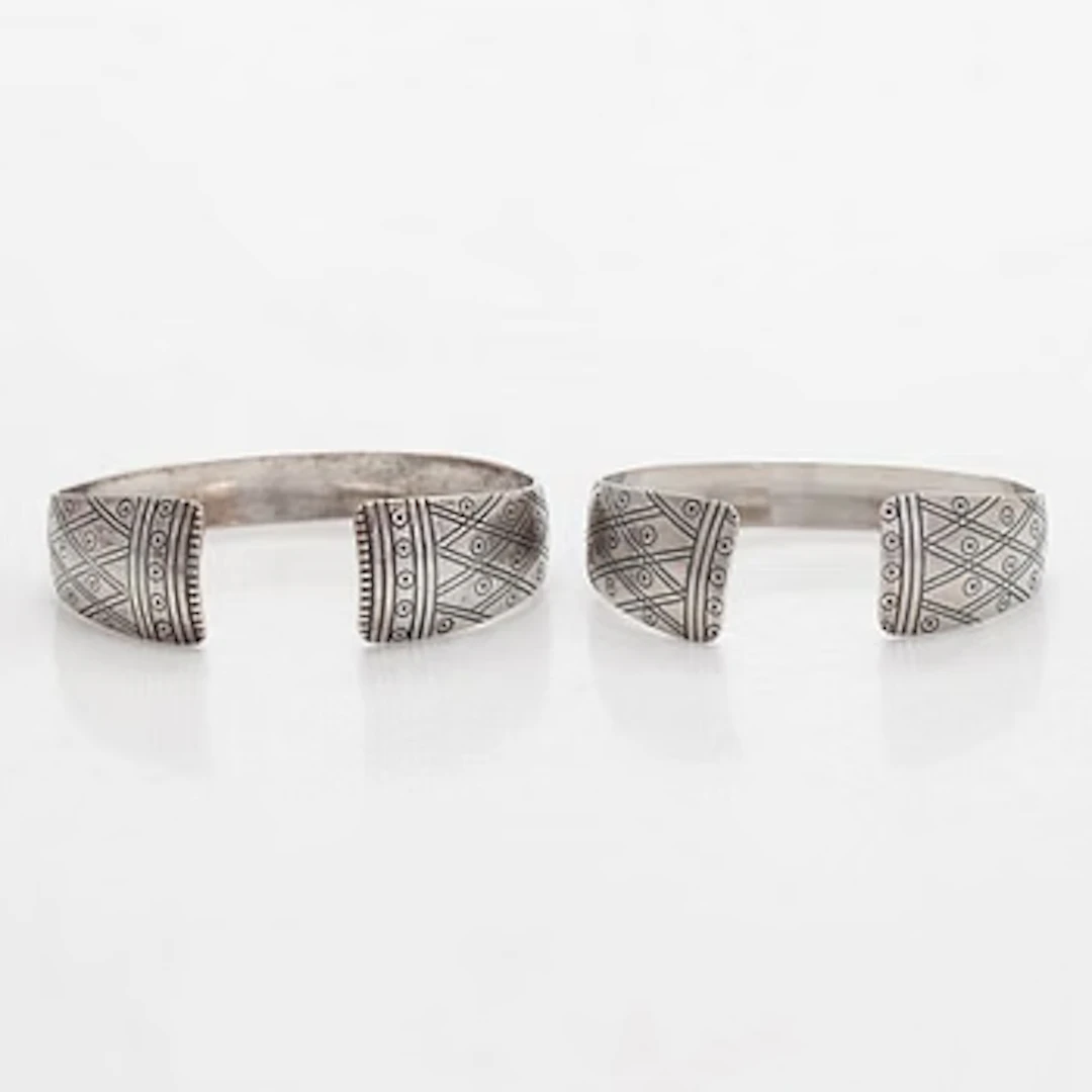 Germund Paaer, bracelets, 2 pcs, silver. Kalevala Koru.