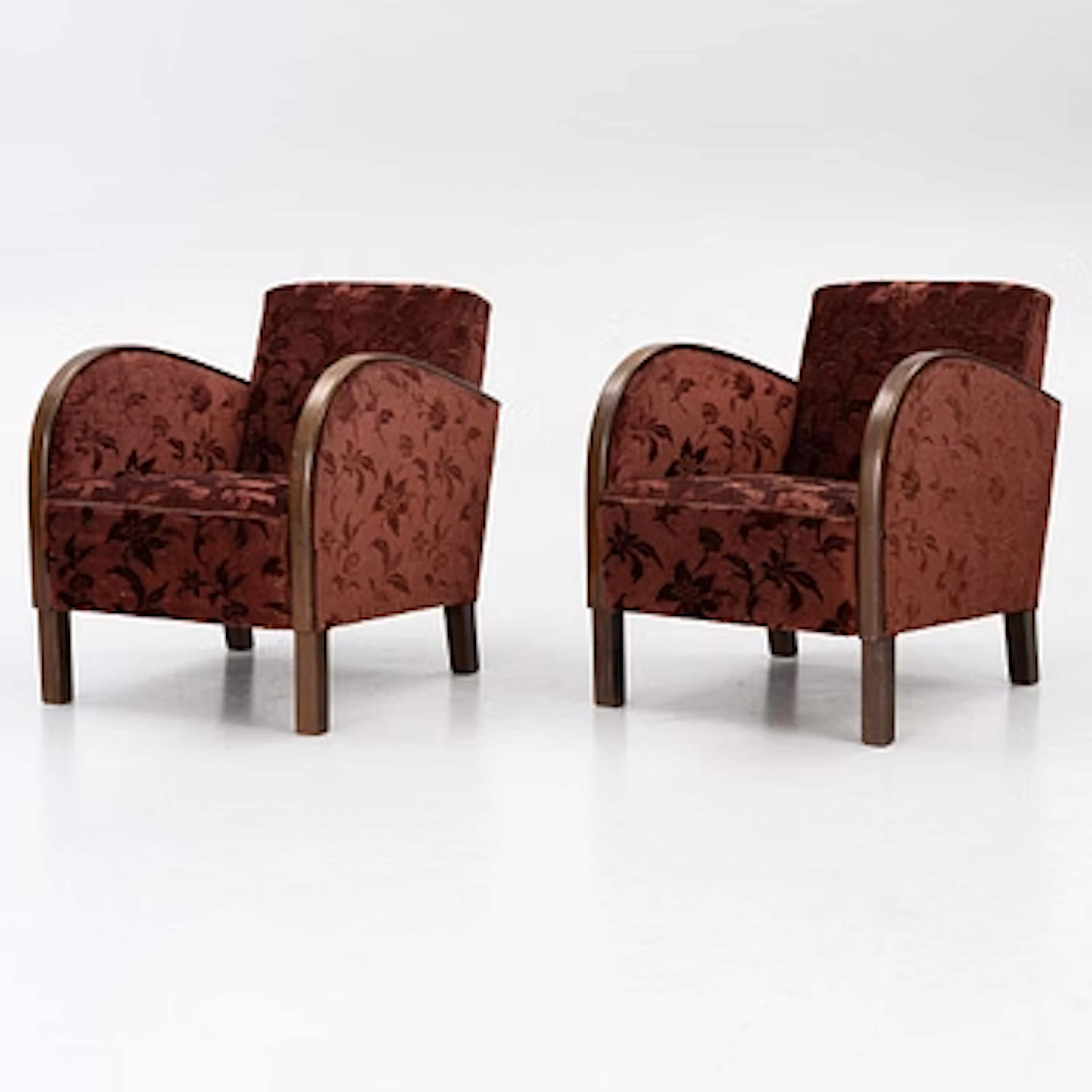 Pair of Art Deco armchairs, 1920s.