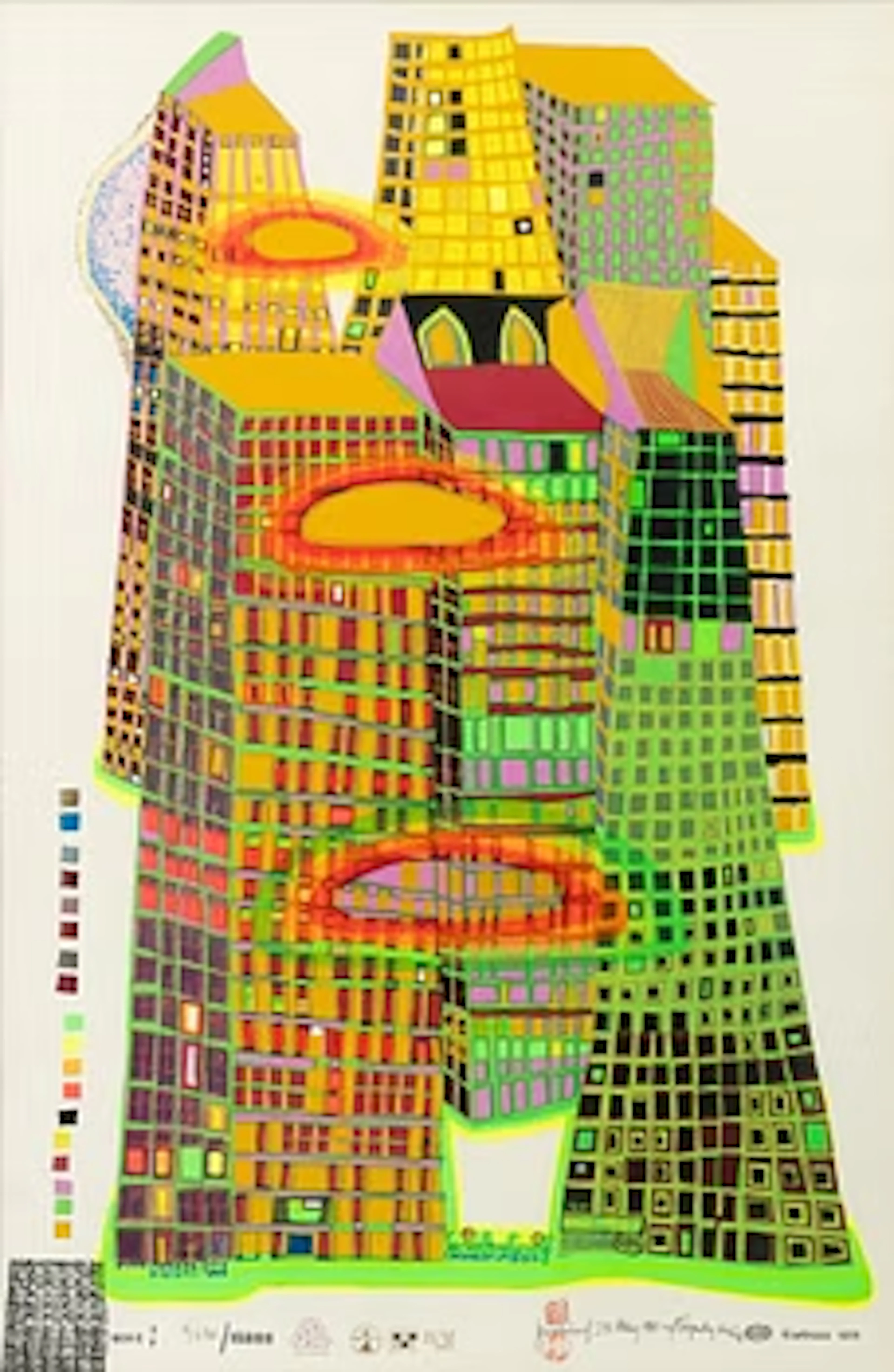 Friedensreich Hundertwasser, "Good morning city, Bleeding town".