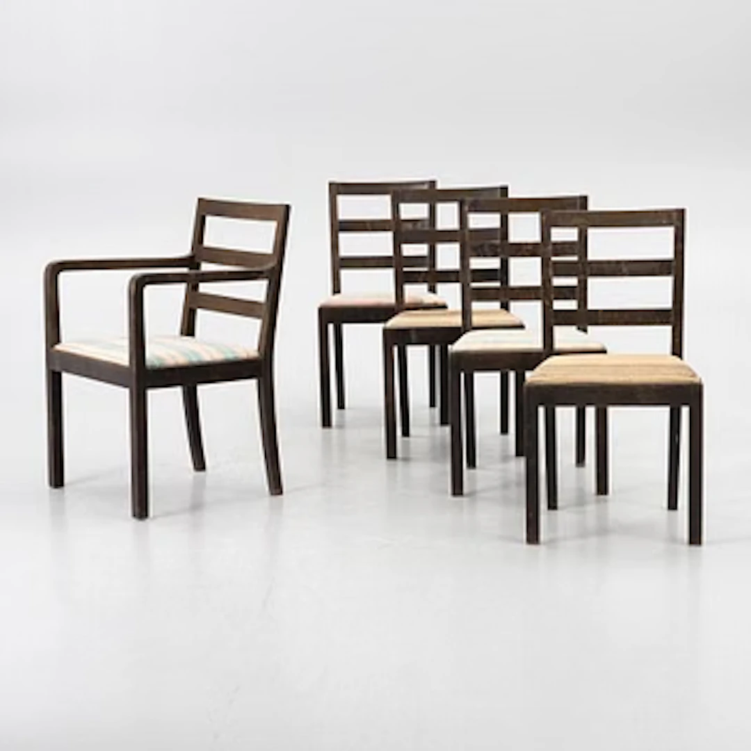 Axel Einar Hjorth, five 'Typenko' chairs, Nordiska Kompaniet, 1933.