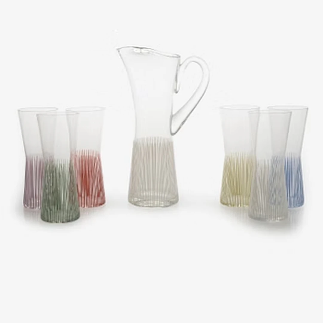 Bengt Orup, a 13-piece 'Strikt' glass service, Johansfors, mid-20th Century.