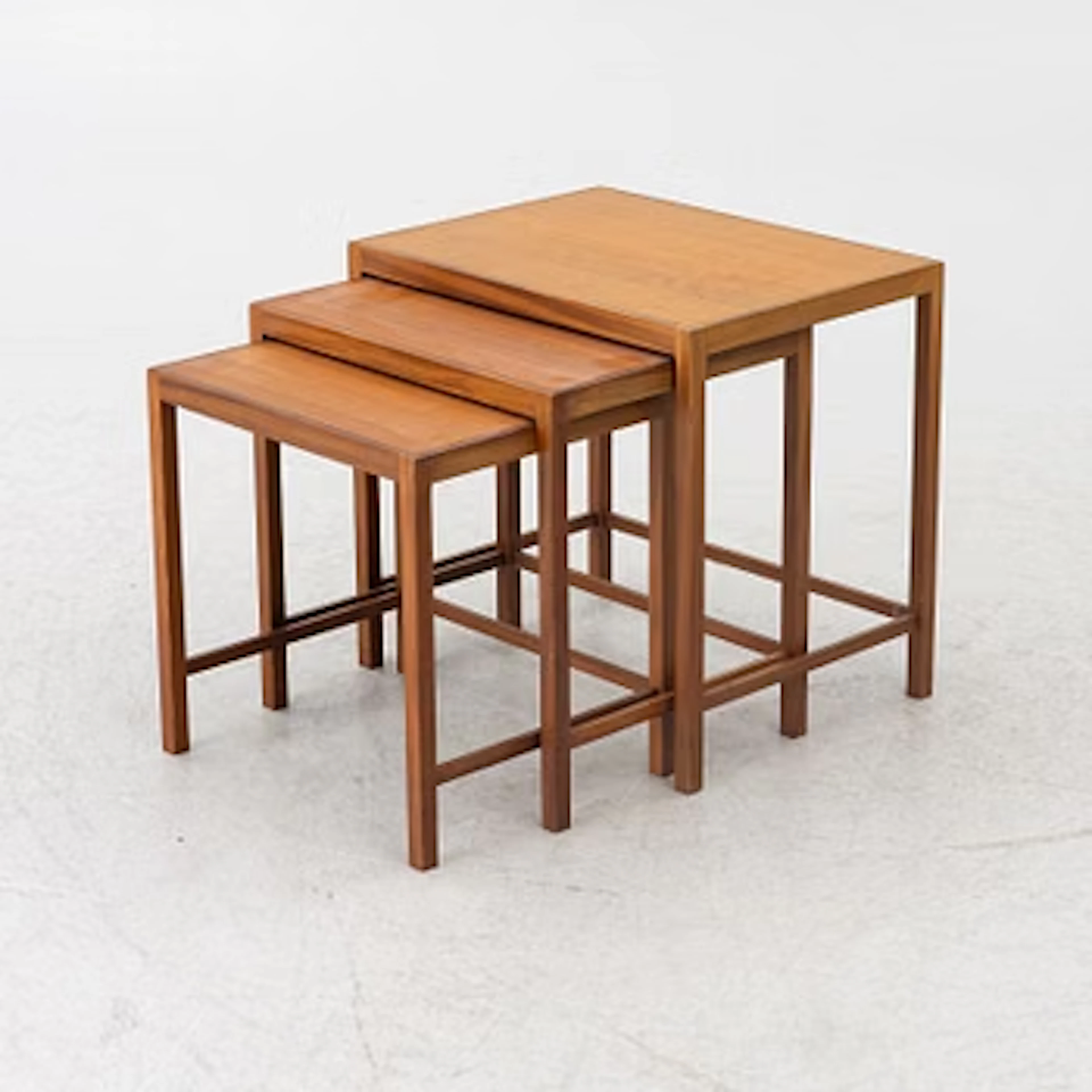 Three nesting tables, second half of the 20th century.