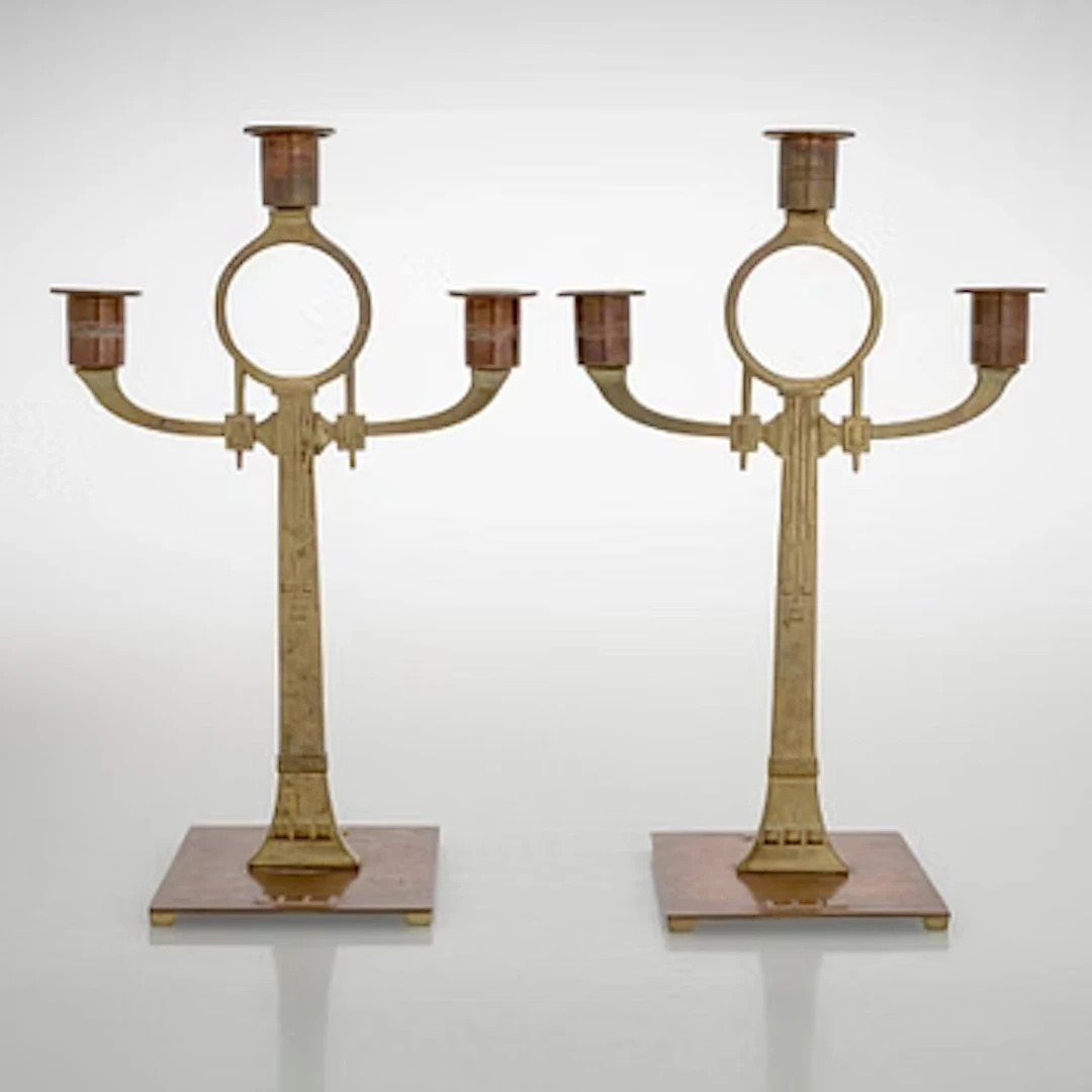 A pair of candelabrums, WMF (Württembergische Metallwarenfabrik)