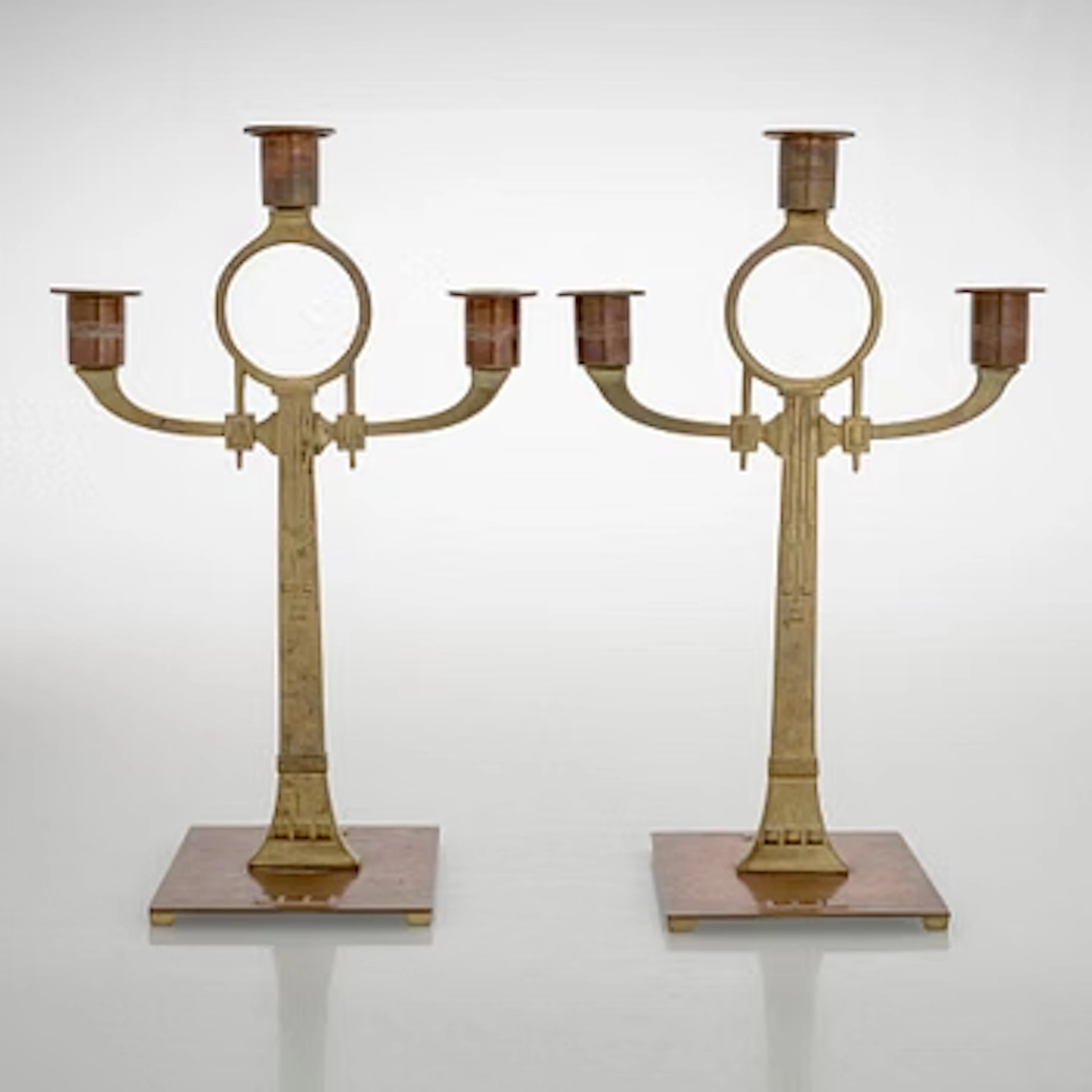 A pair of candelabrums, WMF (Württembergische Metallwarenfabrik)