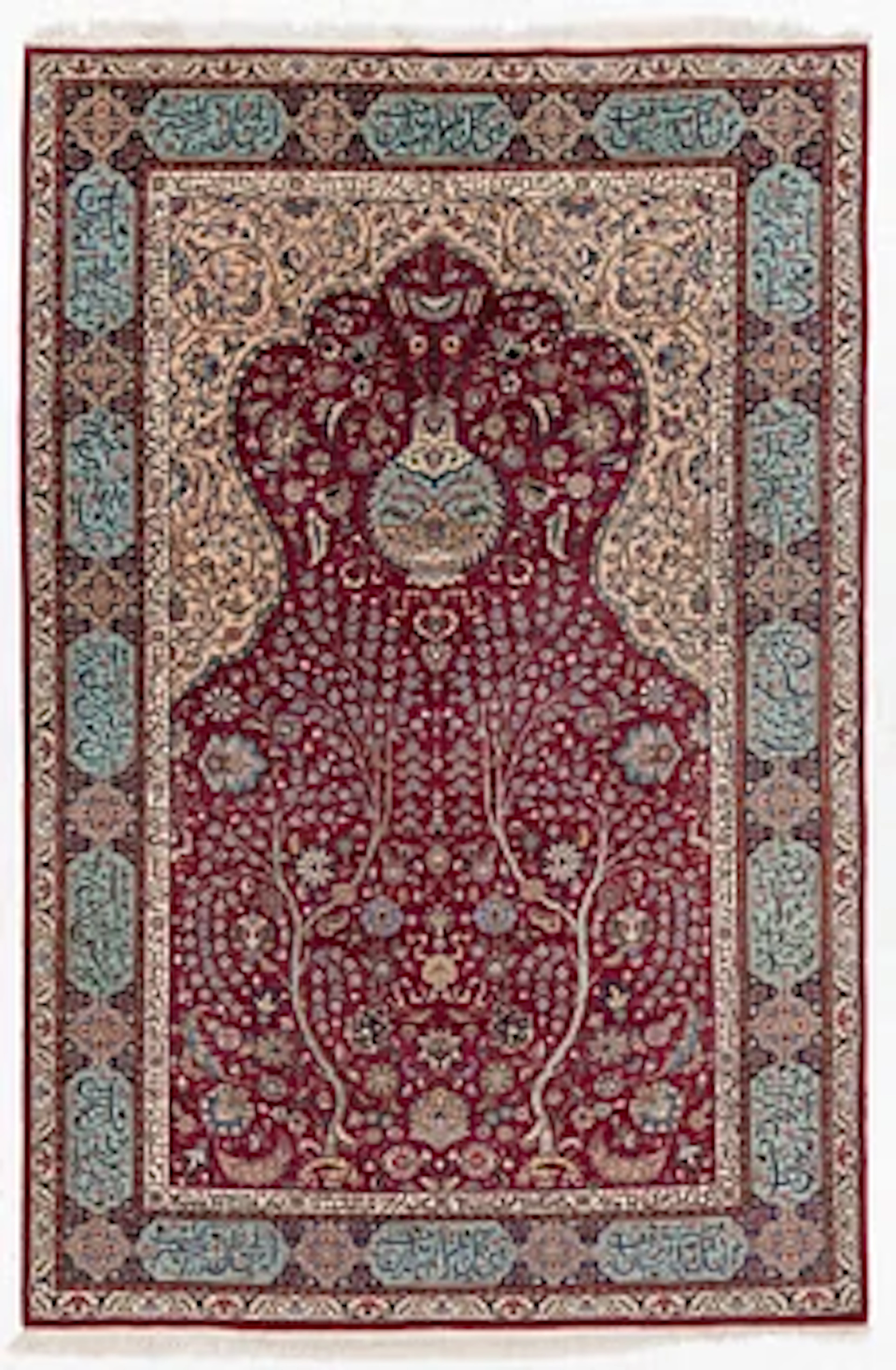 A Tabriz carpet, north-western Iran, figural, c. 270 x 180 cm.