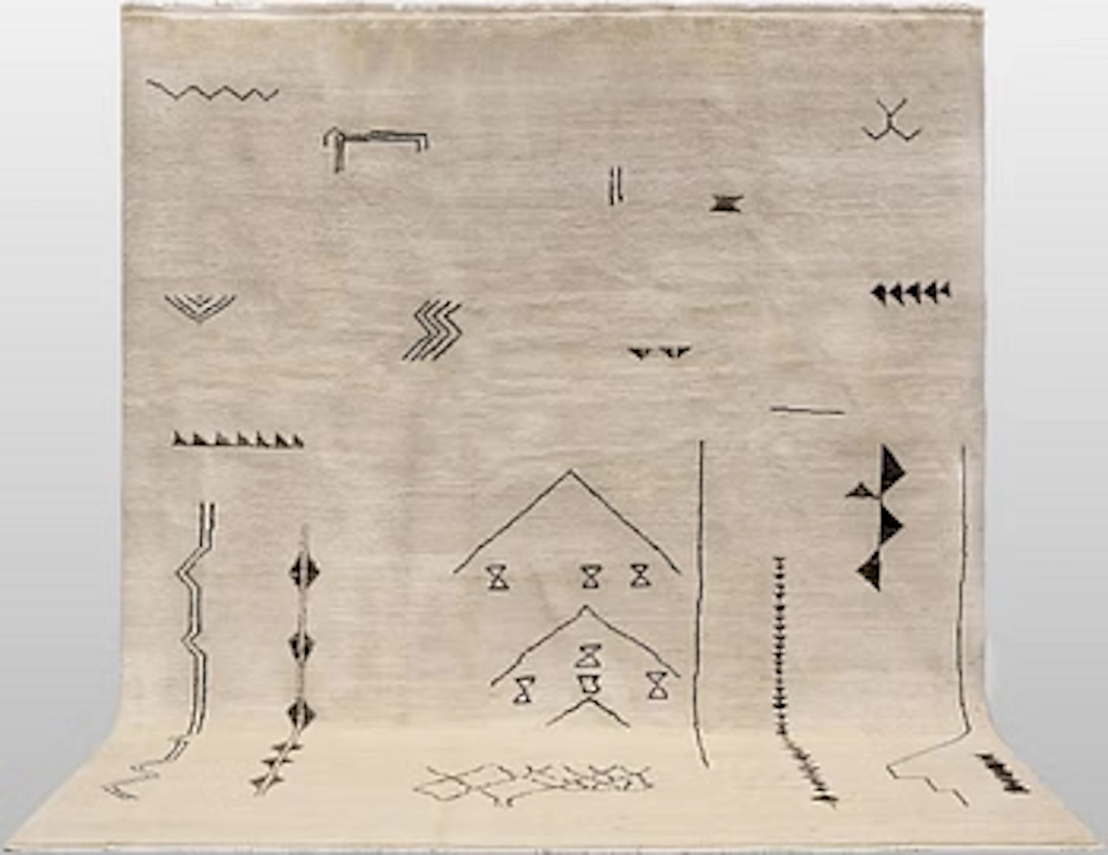 A Moroccan carpet, 293 x 250 cm.