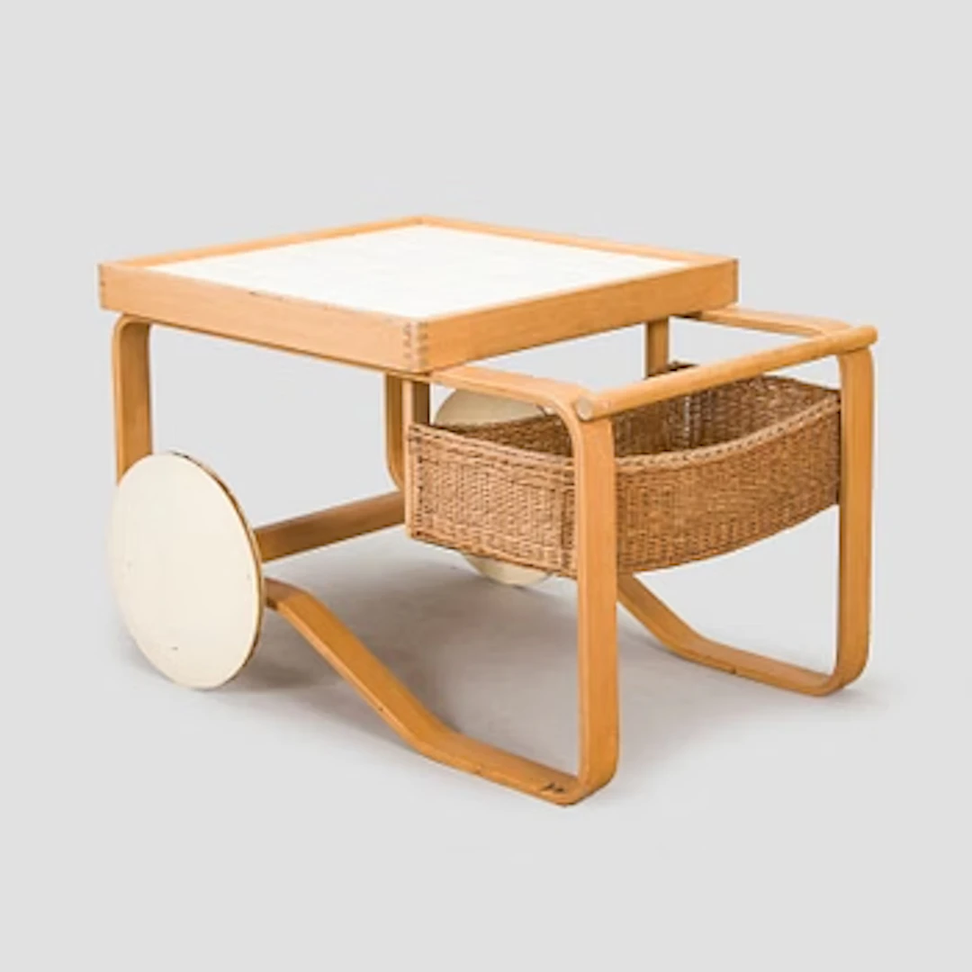 Alvar Aalto, A 1970s serving trolley, model 900, Artek, Finland.