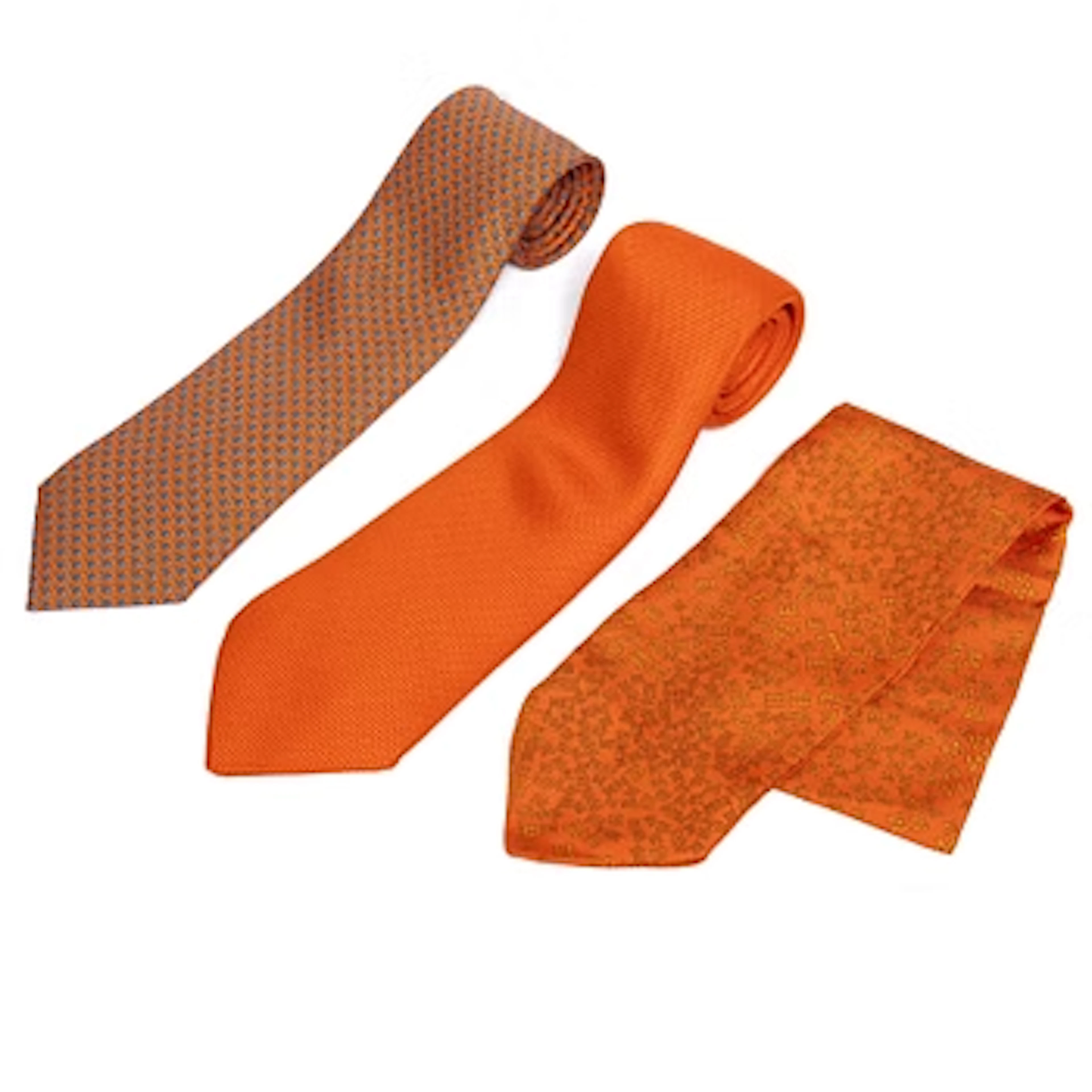 Hermès, Two ties and a pouch.