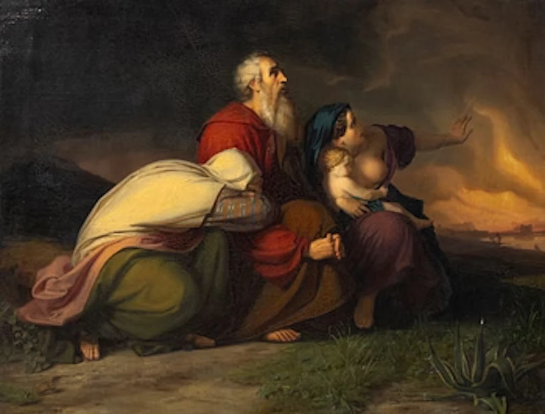 Johann Georg Meyer von Bremen, Abraham and others in a biblical scene.