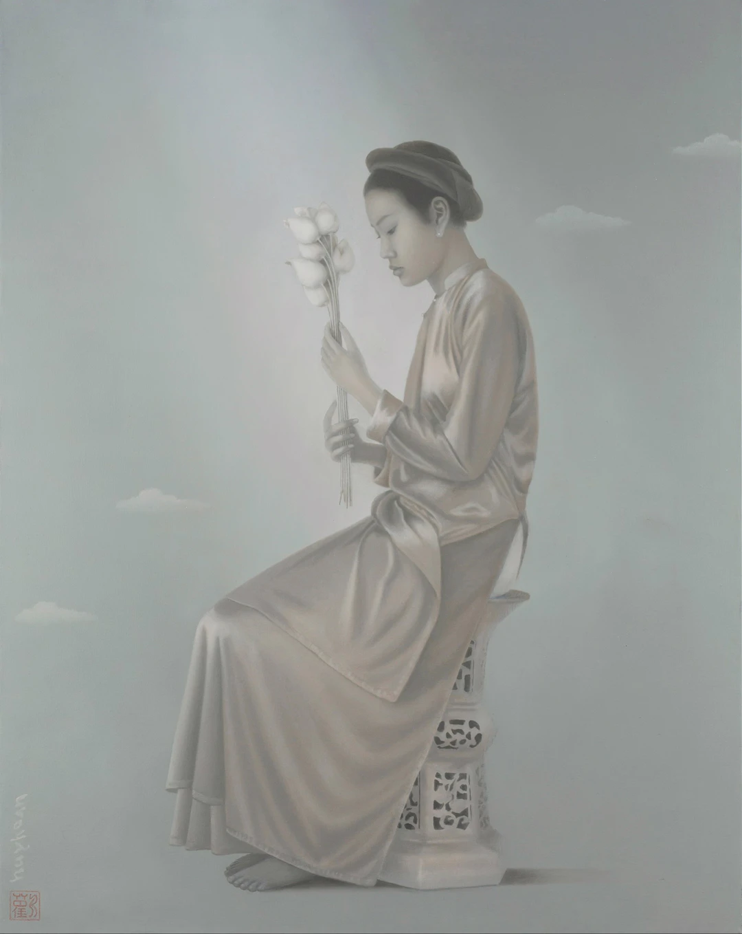 Woman With Lotus - Tran Huy Hoan